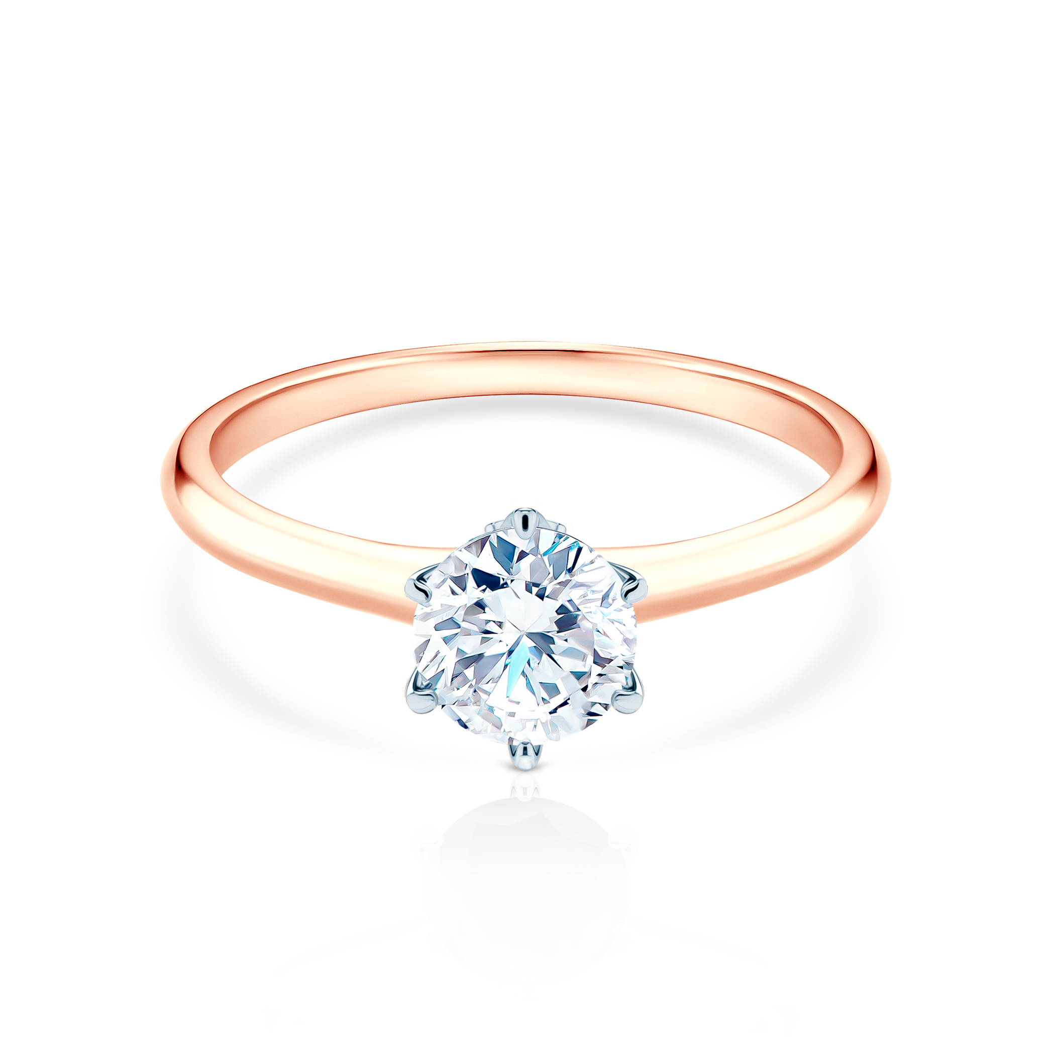 Zásnubní prsten The Journey: dvoubarevné zlato, diamant