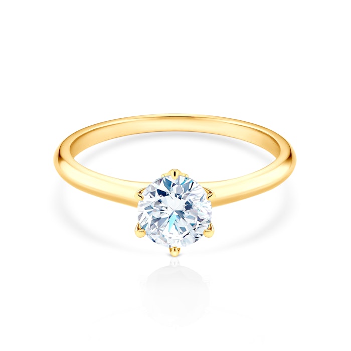 Zásnubní prsten The Journey: žluté zlato, diamant