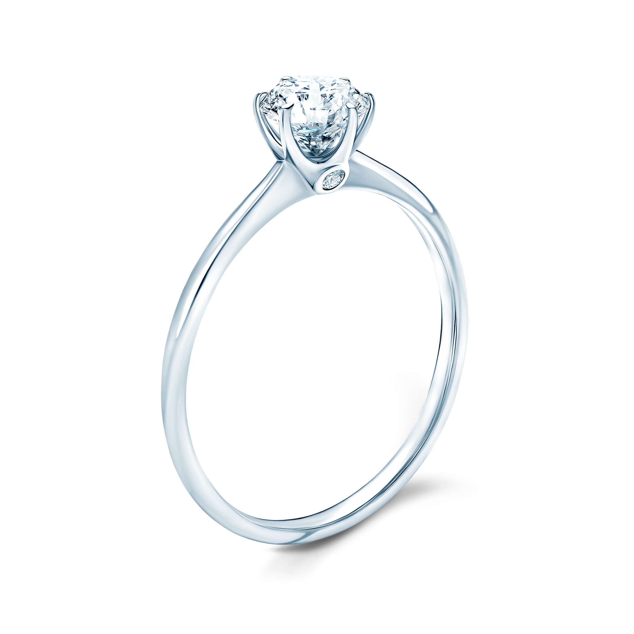 Pierścionek zaręczynowy The Journey: białe złoto, diament - 4