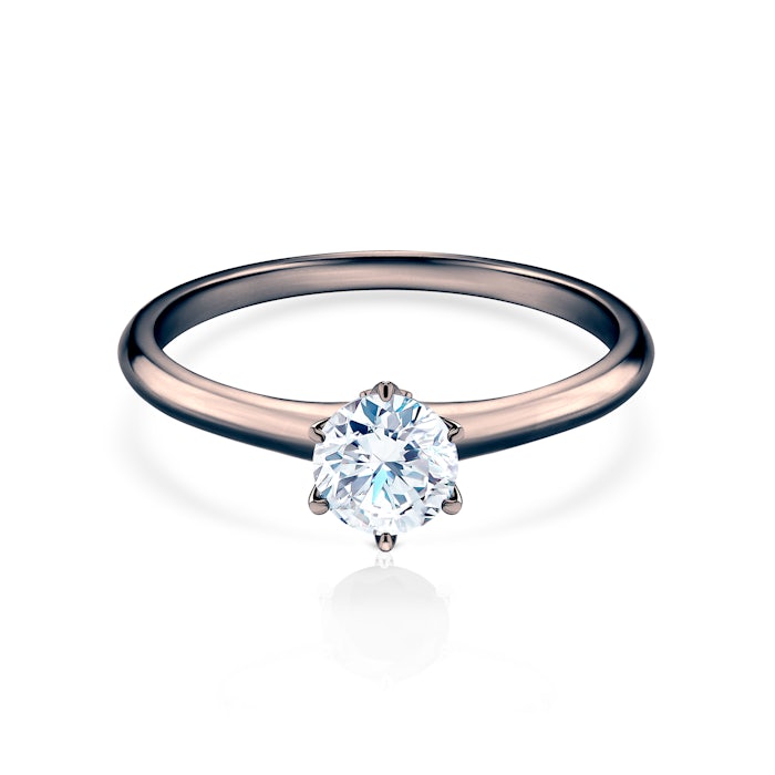 The Journey engagement ring: black gold, diamond