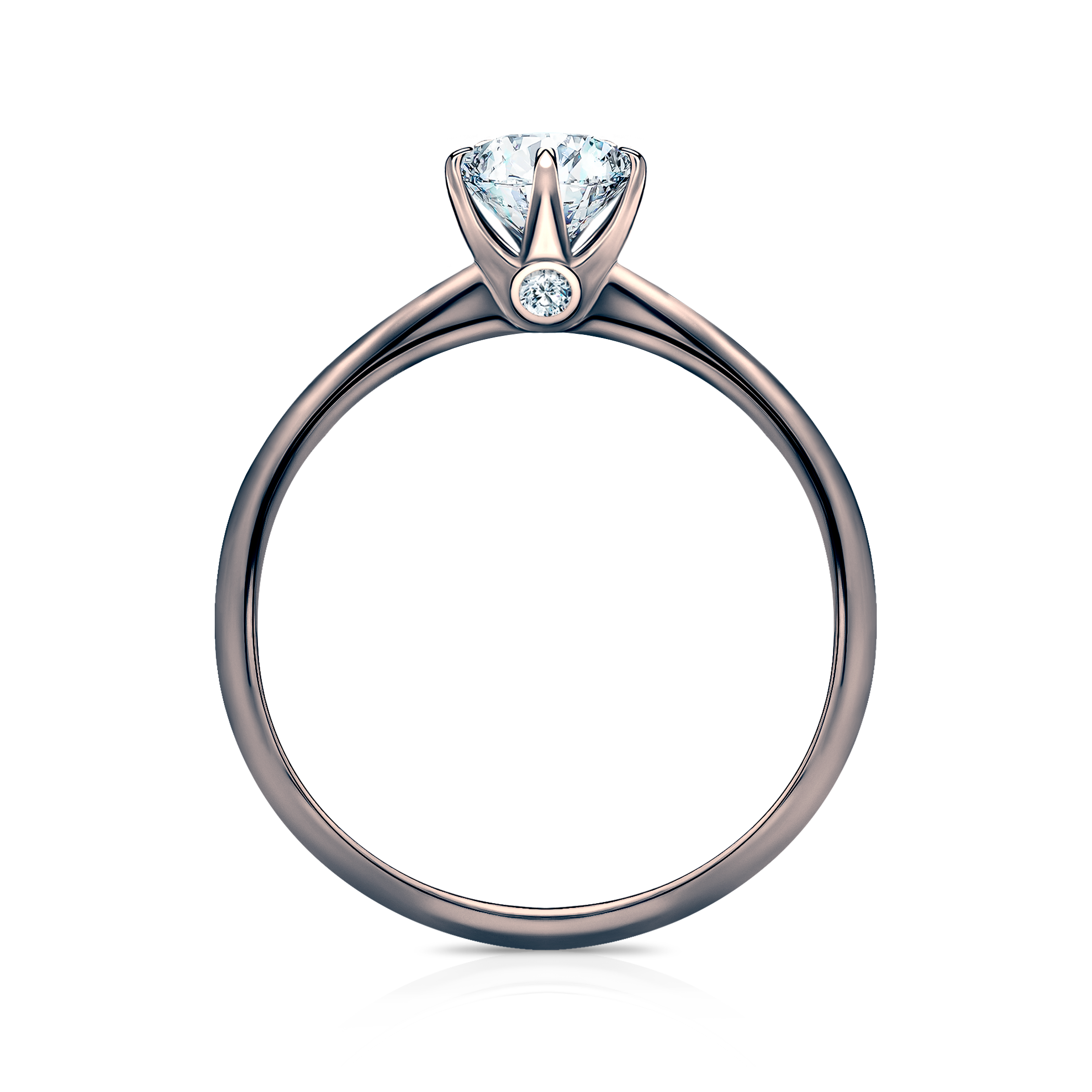 Pierścionek zaręczynowy The Journey: czarne złoto, diament