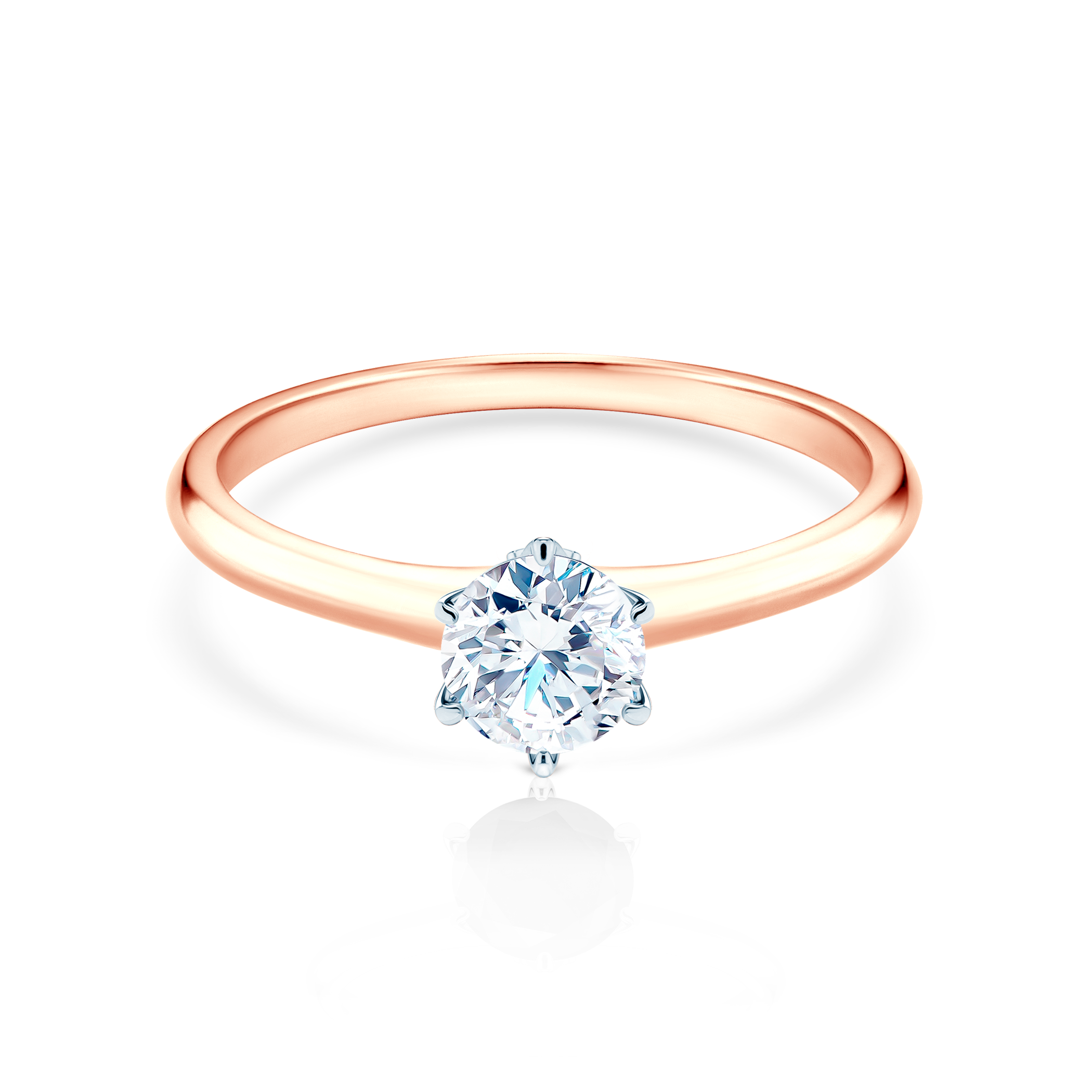 Zásnubní prsten The Journey: dvoubarevné zlato, diamant