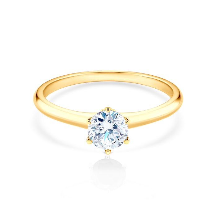 The Journey engagement ring: gold, diamond