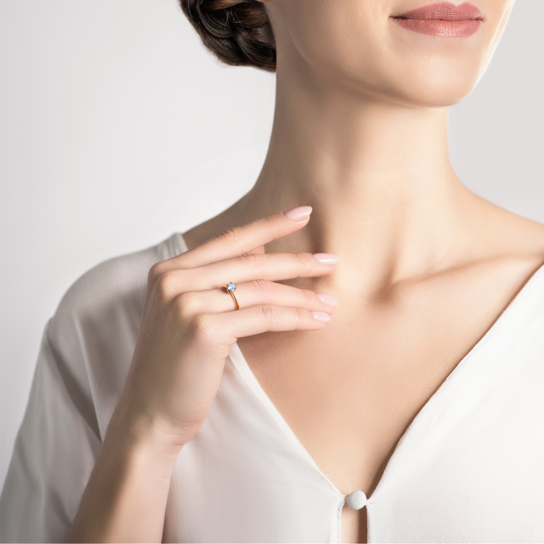 Pierścionek zaręczynowy The Journey: złoty, diament