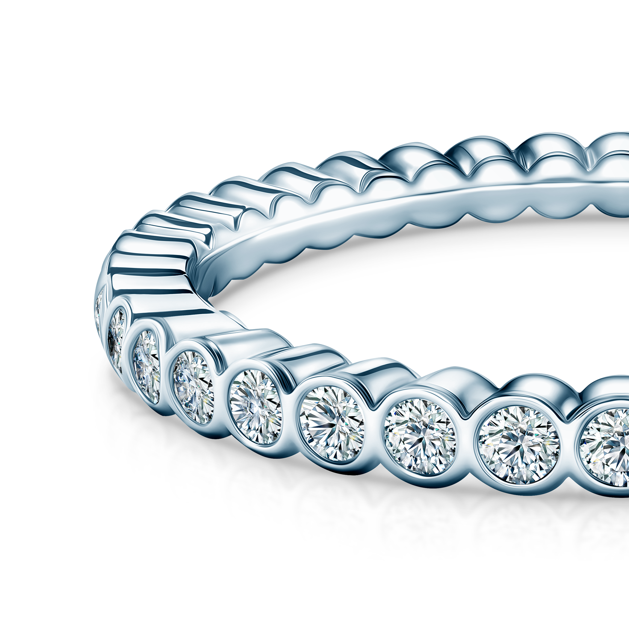 Pierścionek Symphony: srebro, diamenty laboratoryjne