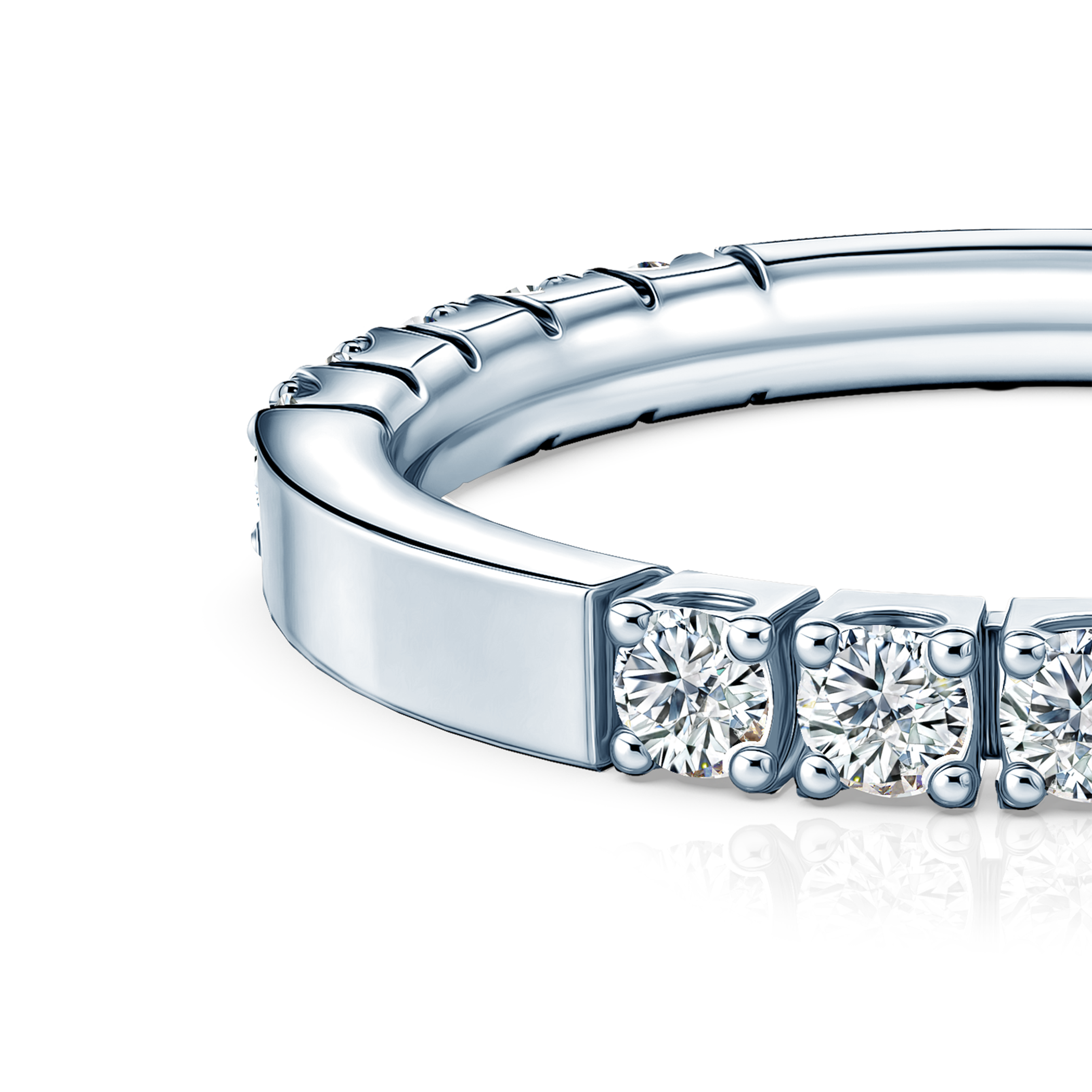 Pierścionek Symphony: srebro, diamenty laboratoryjne