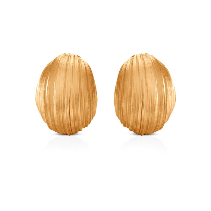 Kolczyki srebrne Luneé, pozłacane