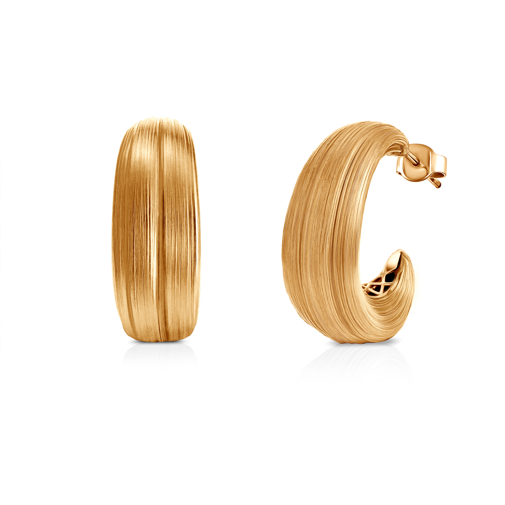 Kolczyki srebrne Luneé, pozłacane