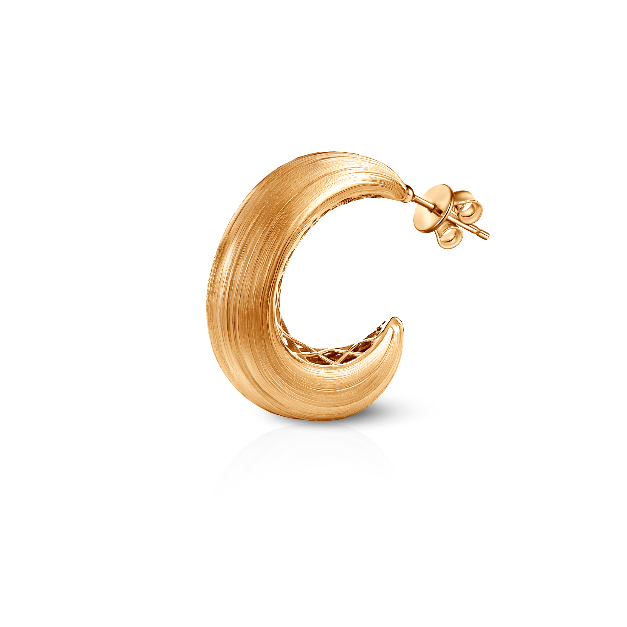 Kolczyki srebrne Luneé, pozłacane