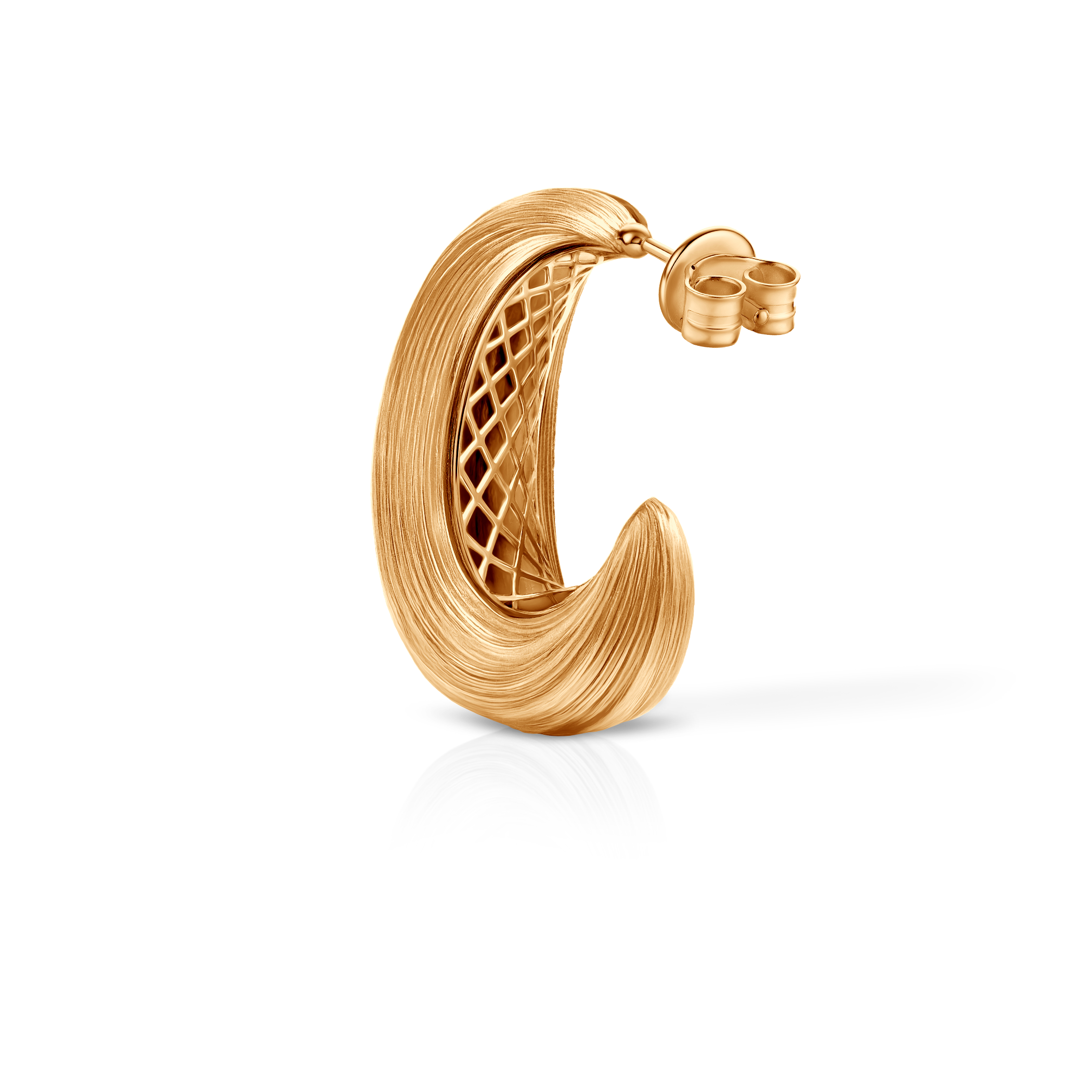 Kolczyki srebrne Luneé, pozłacane