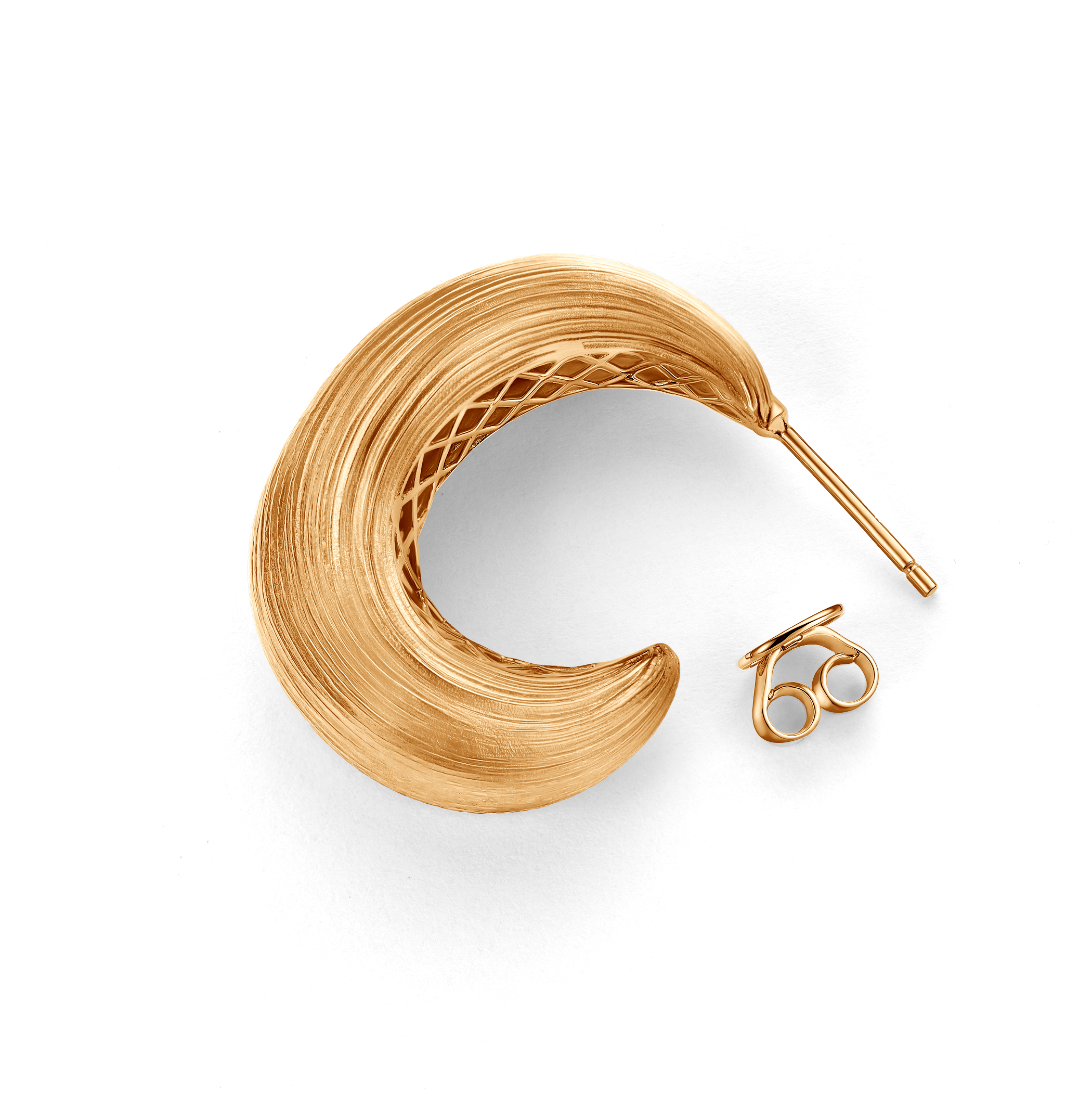 Kolczyki srebrne Luneé, pozłacane