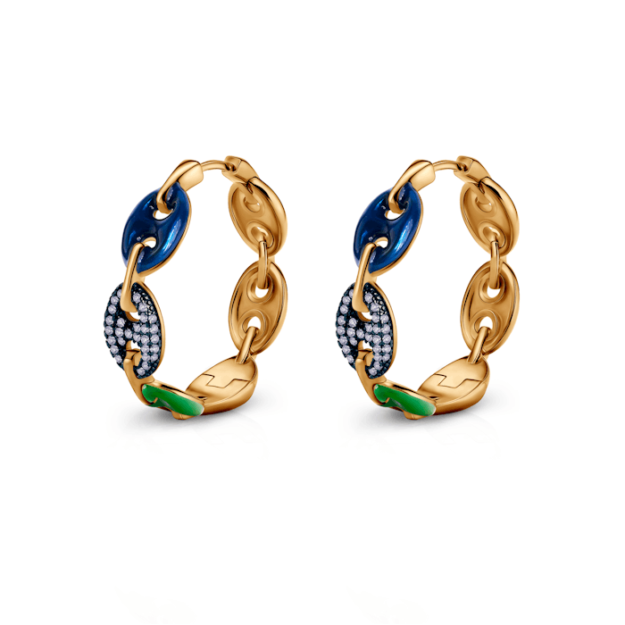 Náušnice Prismé: pozlacené stříbro