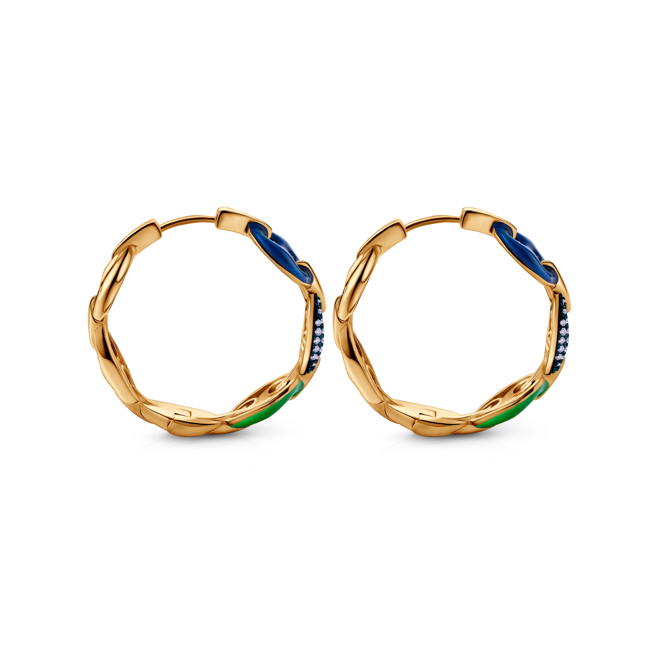Earrings silver Prismé gold plated - 4