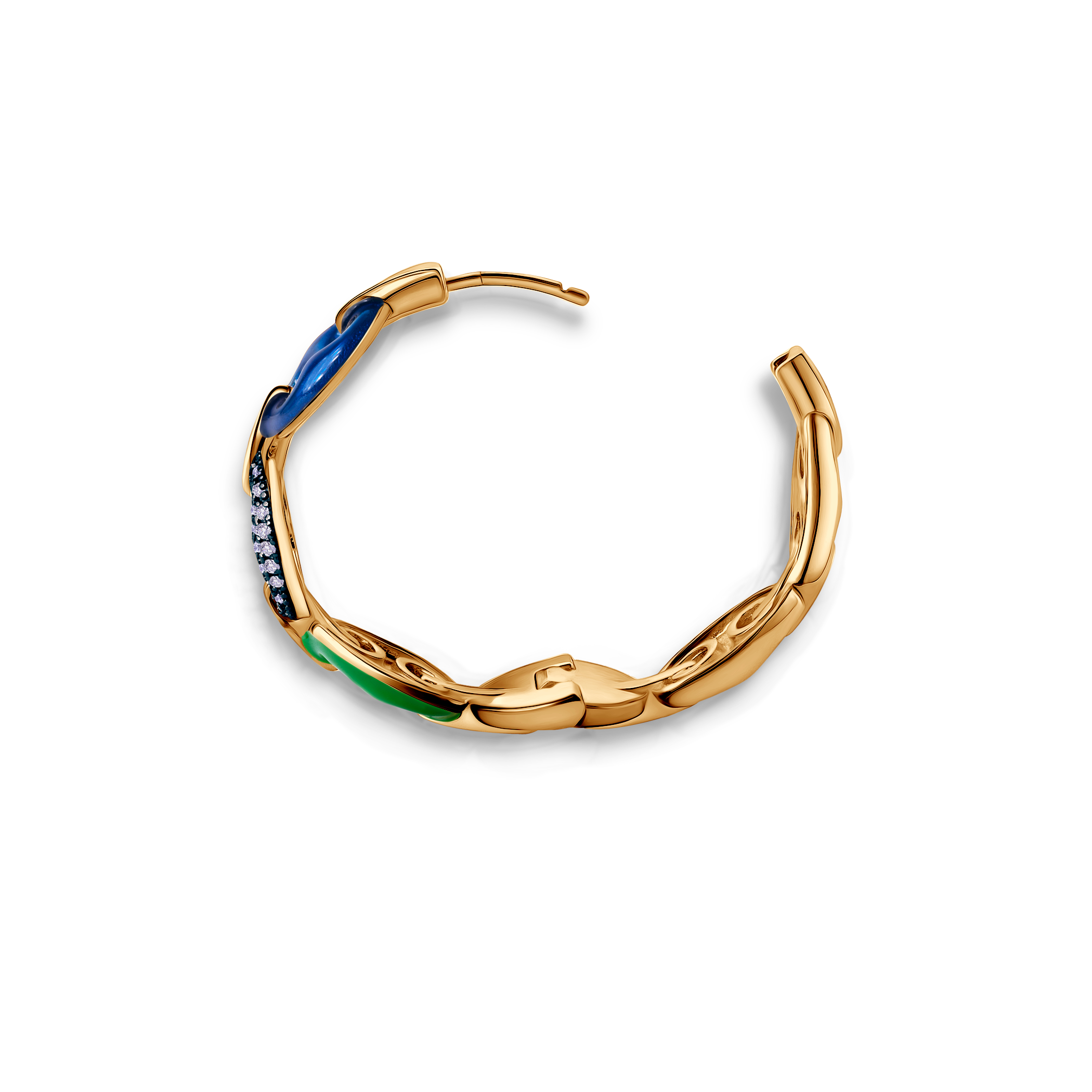 Earrings silver Prismé gold plated - 5