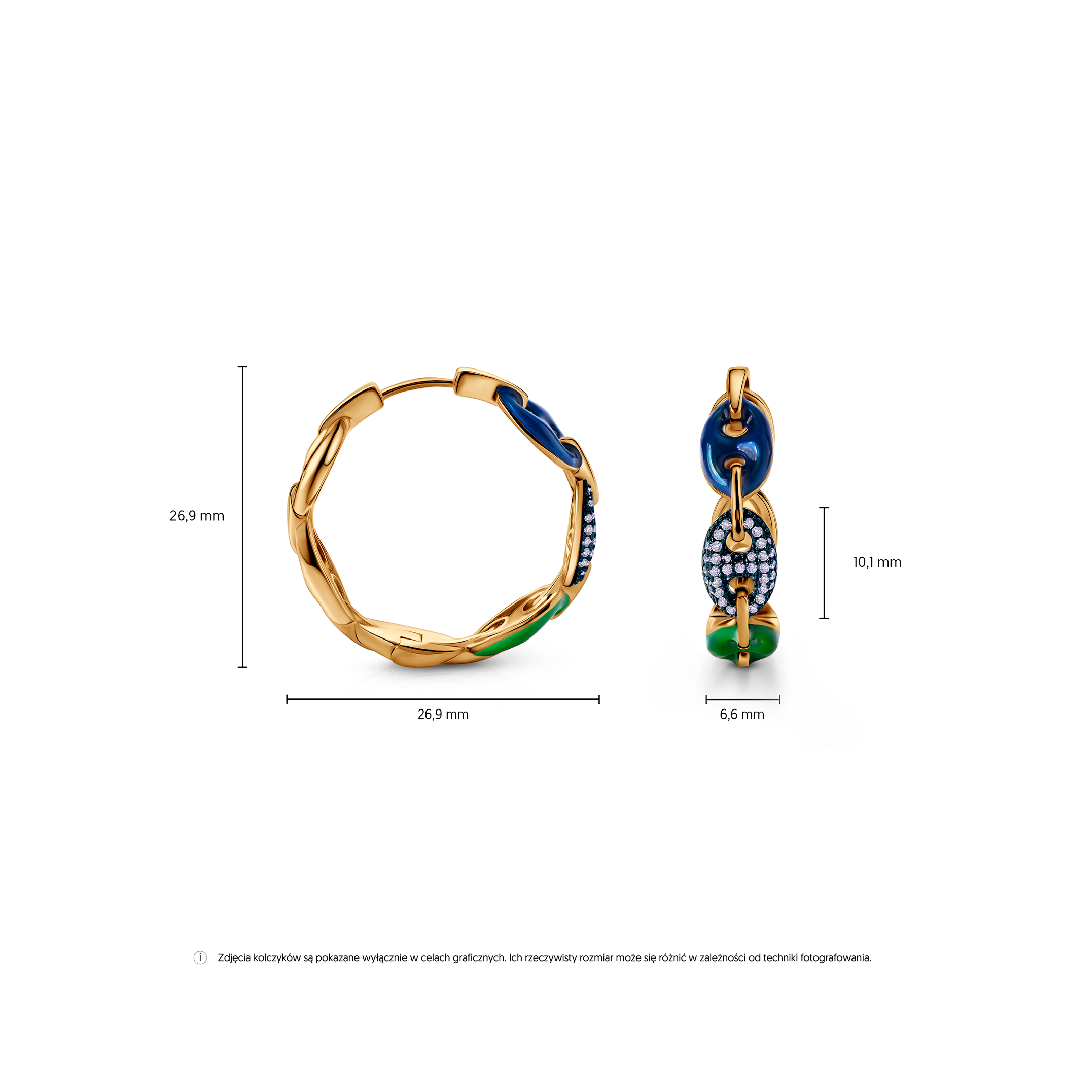 Prismé Ohrringe Silber vergoldet