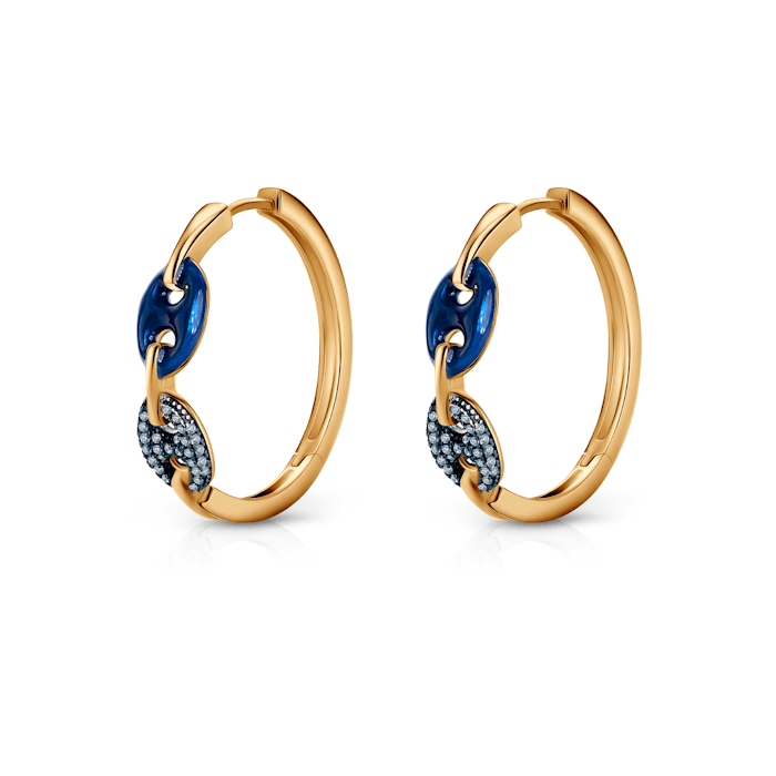 Kolczyki srebrne Prismé, pozłacane