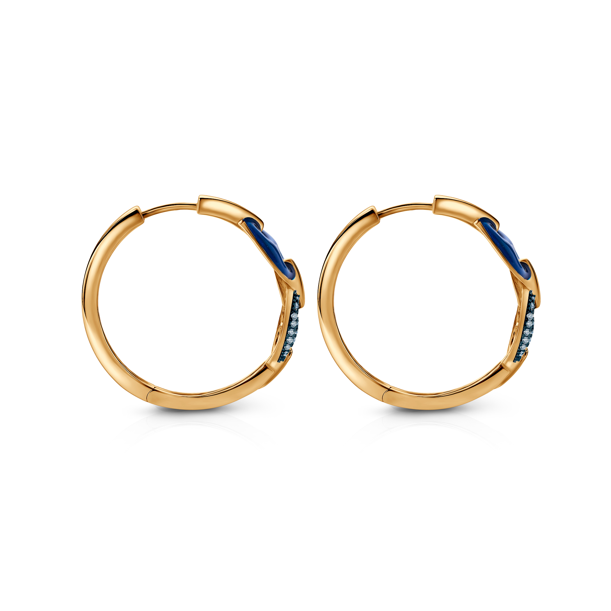 Kolczyki srebrne Prismé, pozłacane