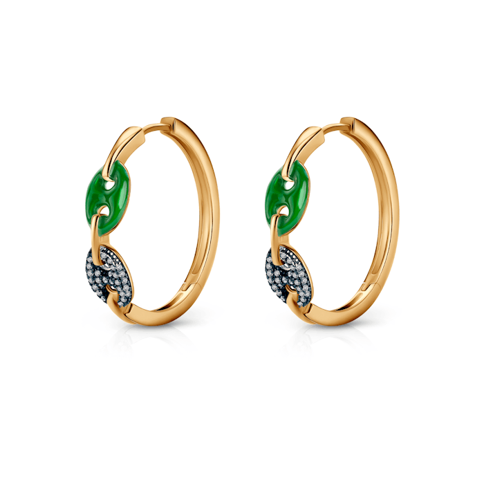 Kolczyki srebrne Prismé, pozłacane