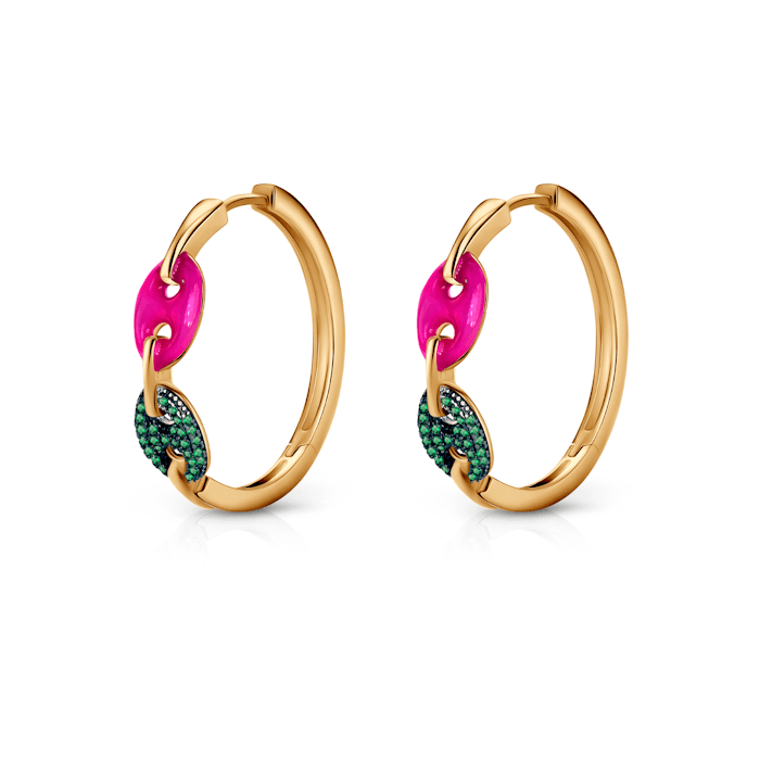 Náušnice Prismé: pozlacené stříbro