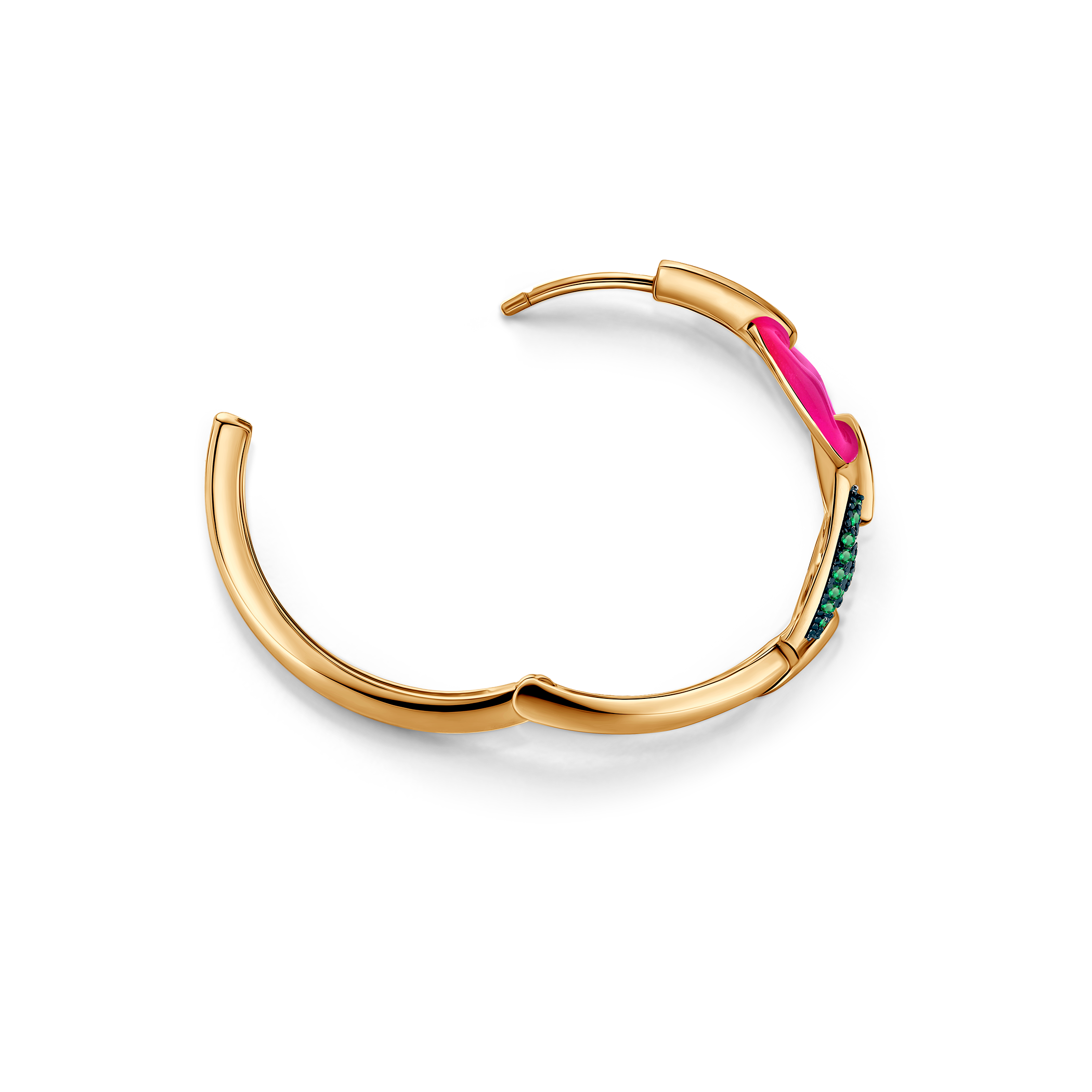 Kolczyki srebrne Prismé, pozłacane