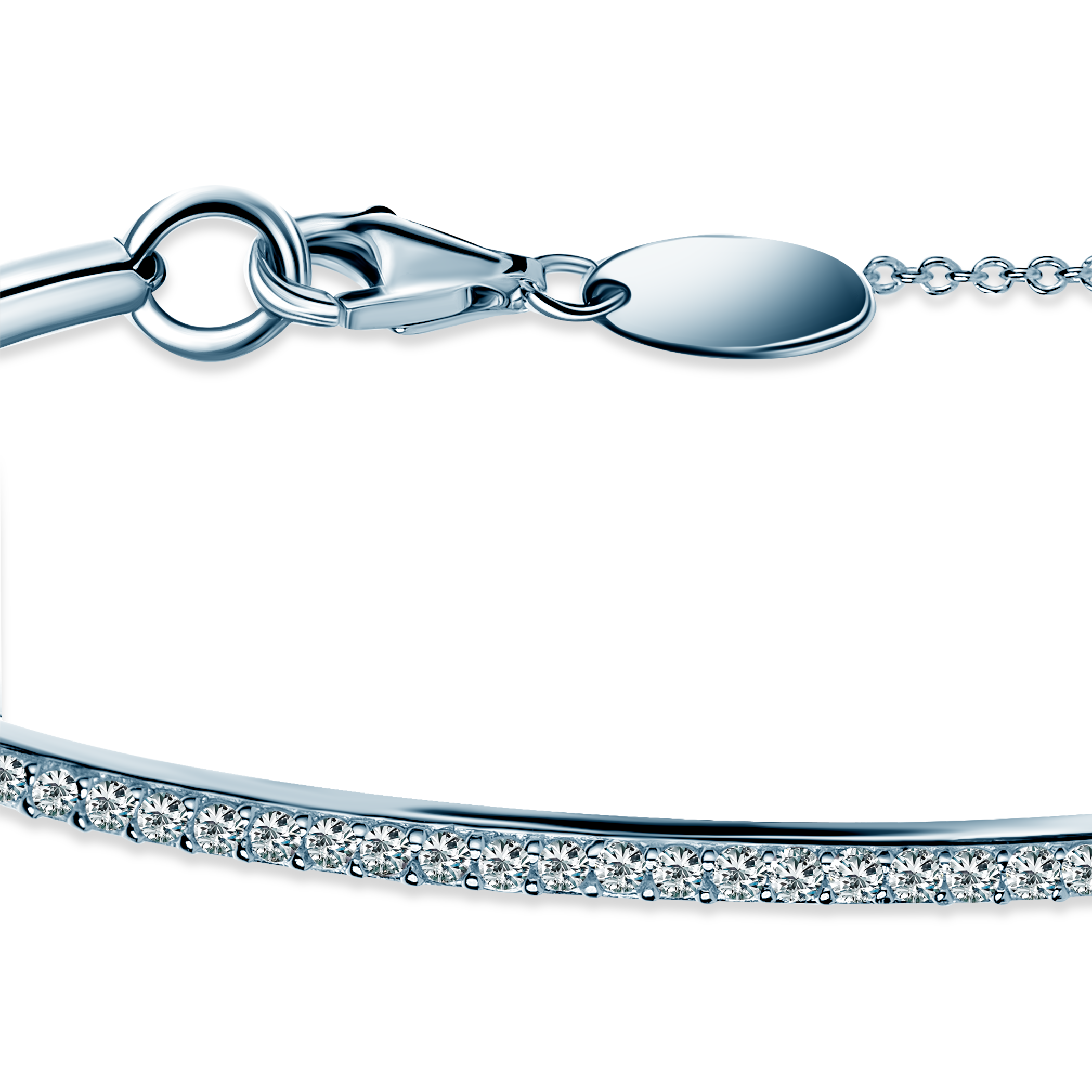 Bransoletka Bangle srebrna z cyrkonią 2,00mm