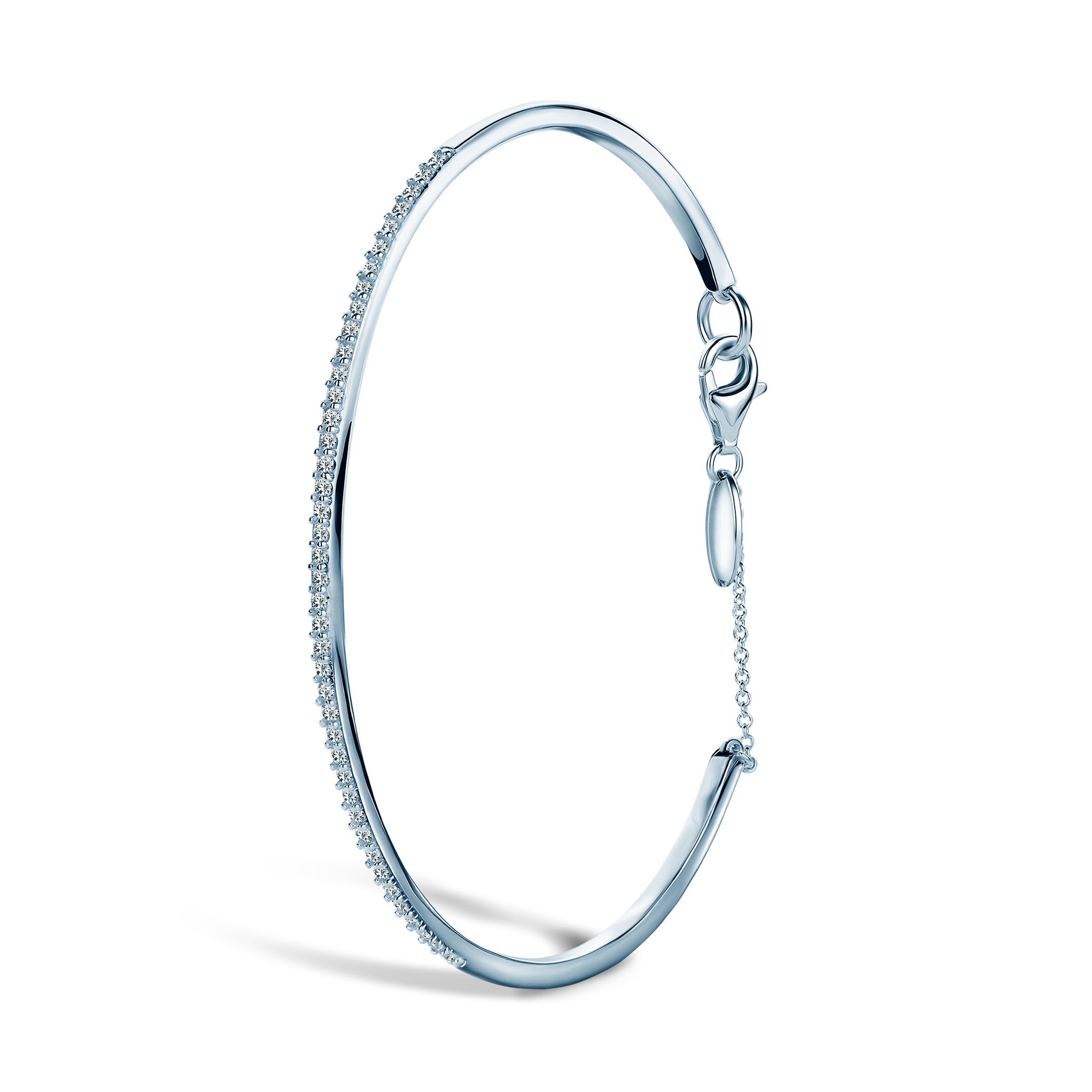 Bransoletka Bangle srebrna z cyrkonią 2,00mm