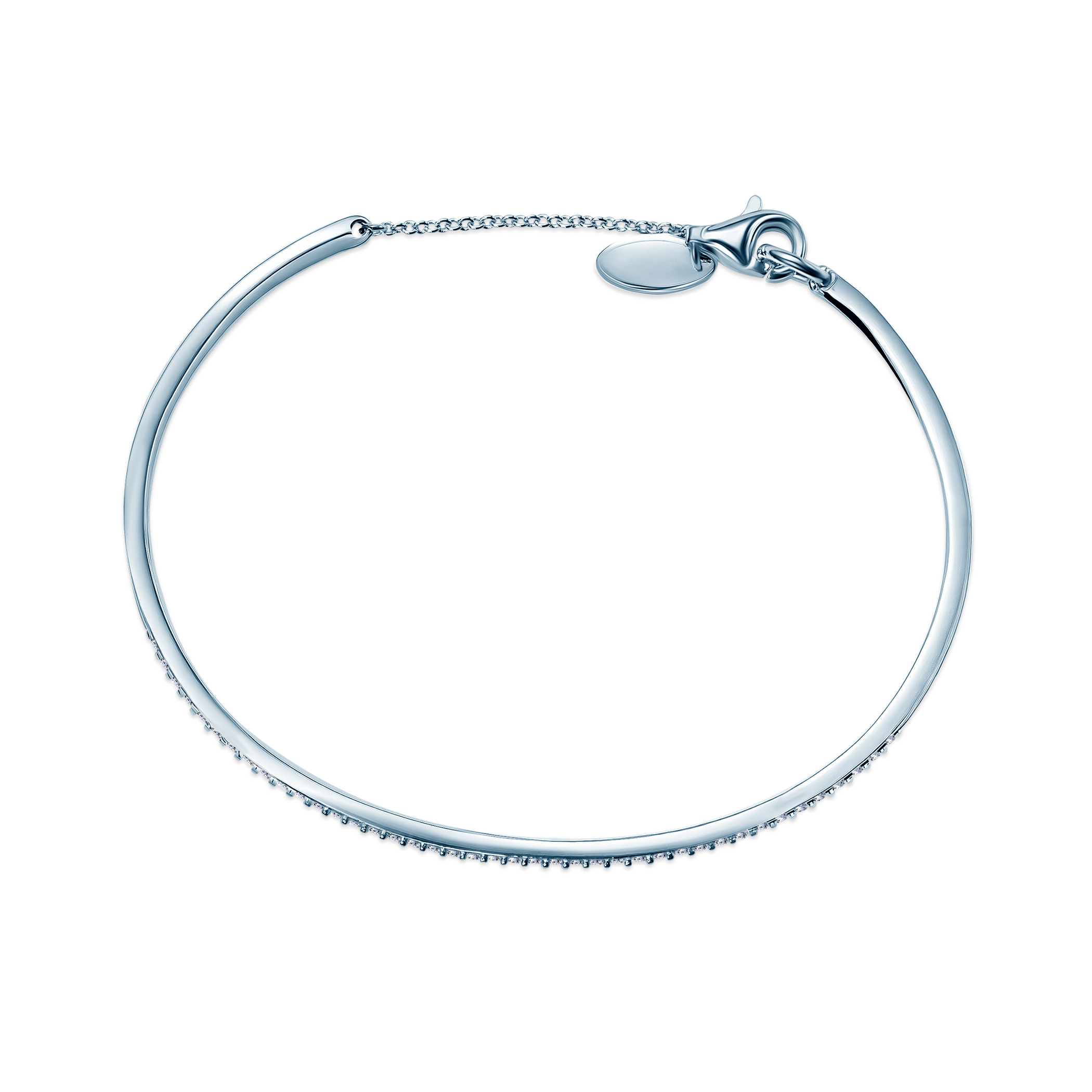 Armreif Armspange mit Zirkonia 2,00 mm, Silber