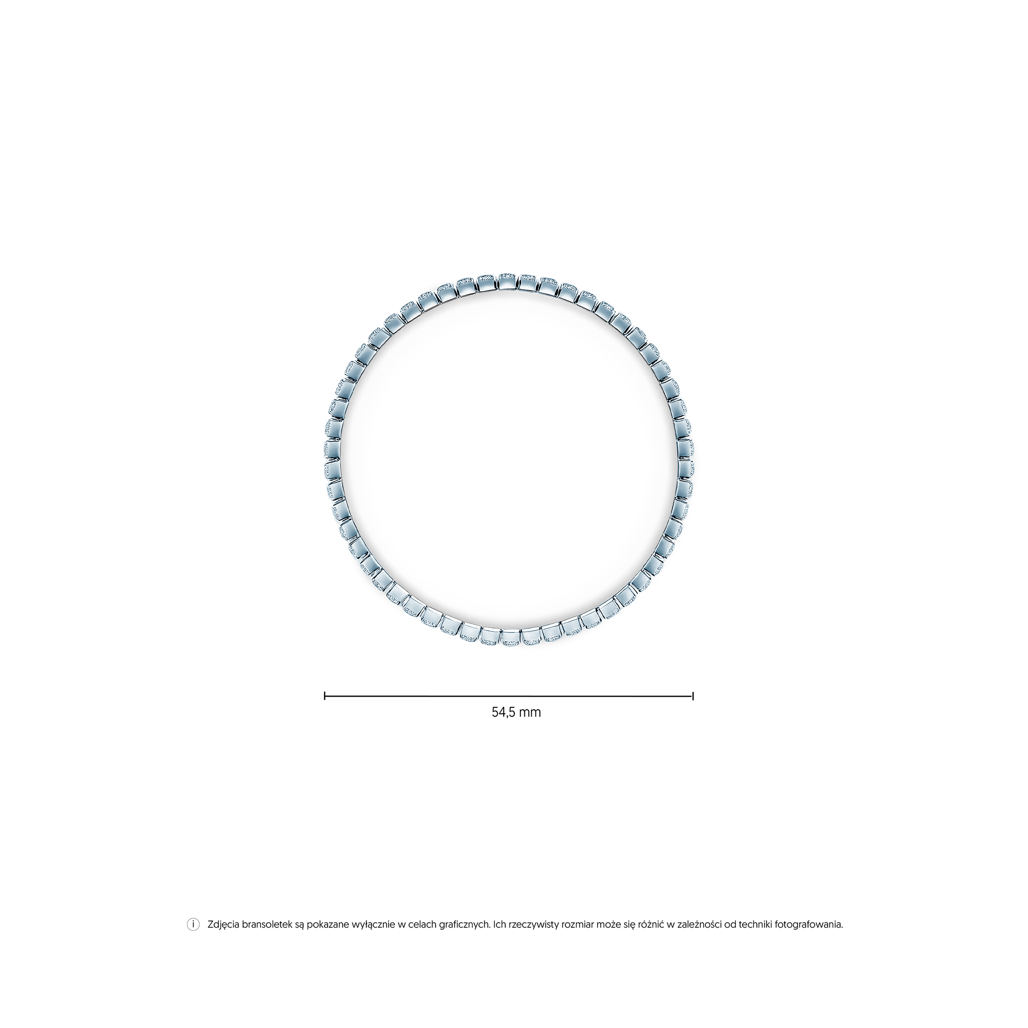 Bransoletka srebrna z cyrkonią 3,20mm