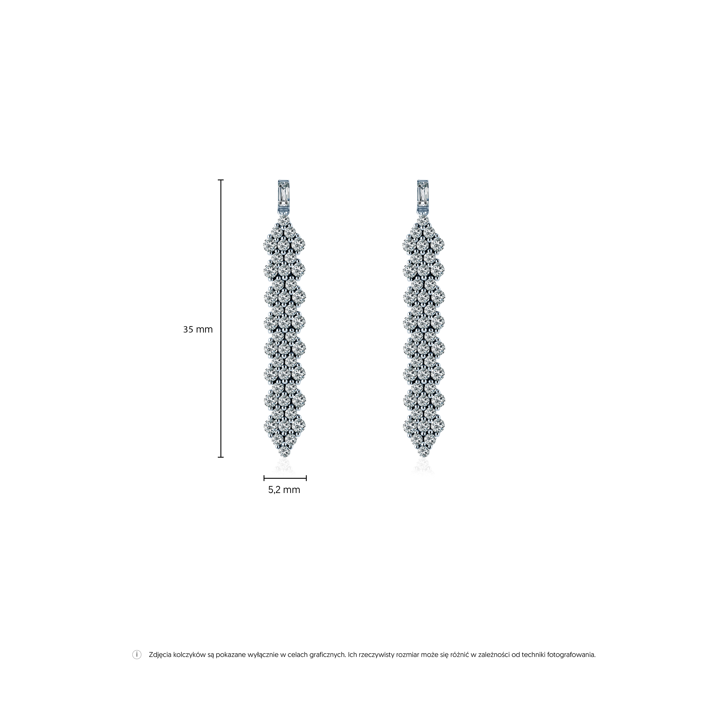 Kolczyki Savicki: srebrne, cyrkonie