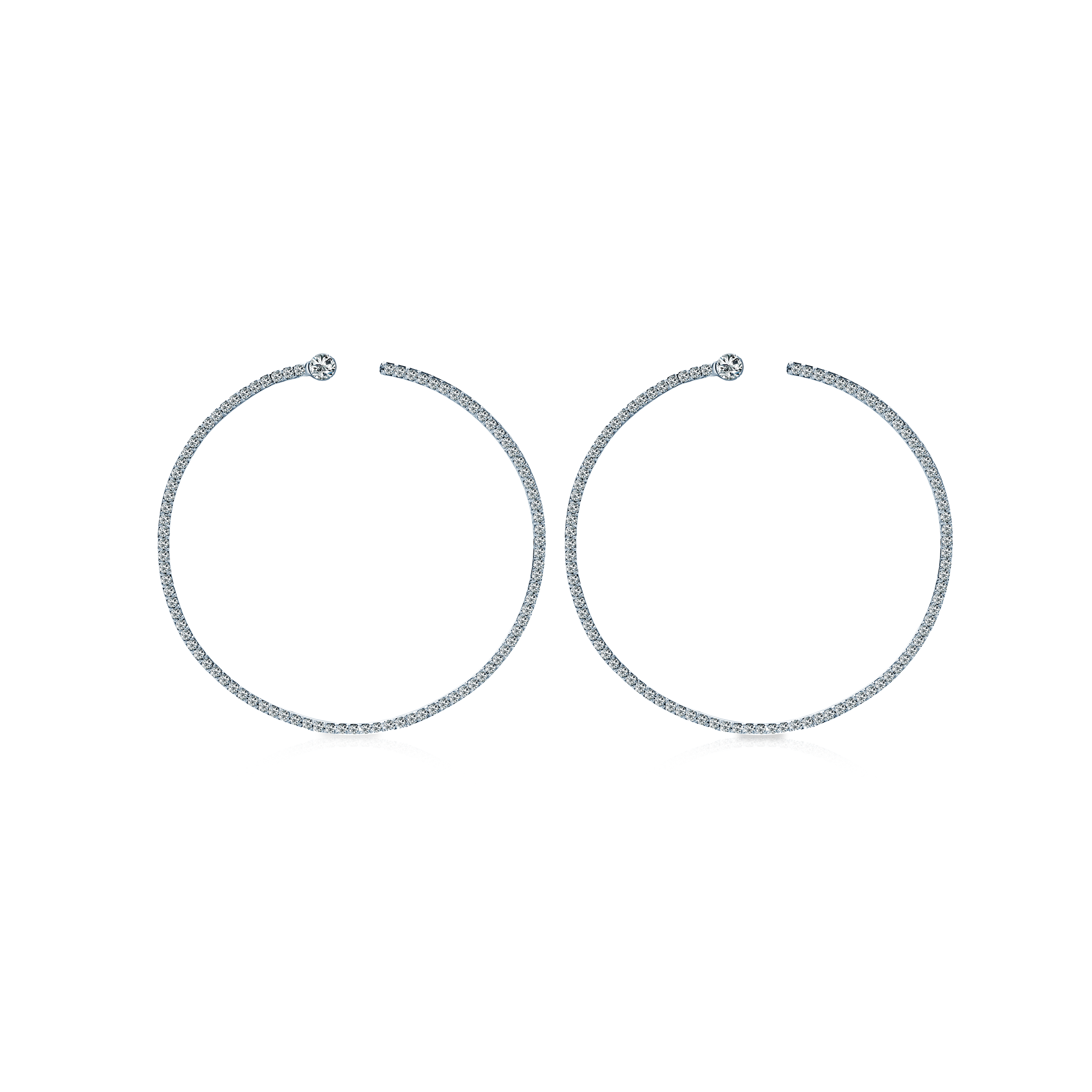 Kolczyki koła Savicki: srebrne, cyrkonie