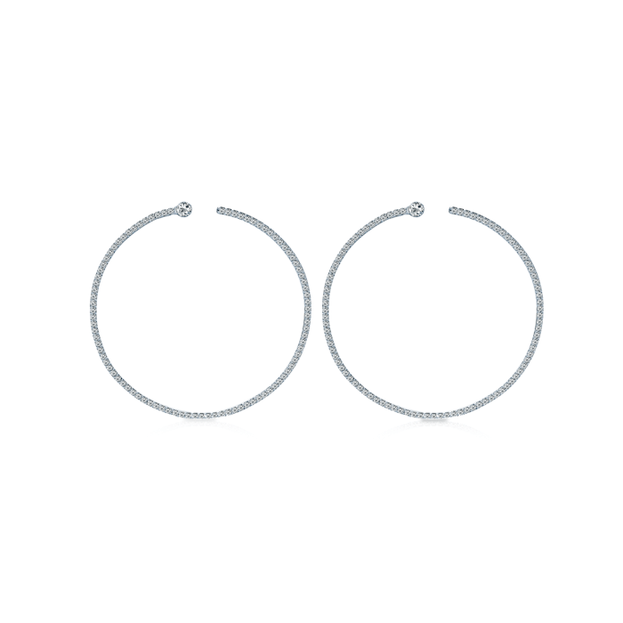 Kolczyki koła Savicki: srebrne, cyrkonie