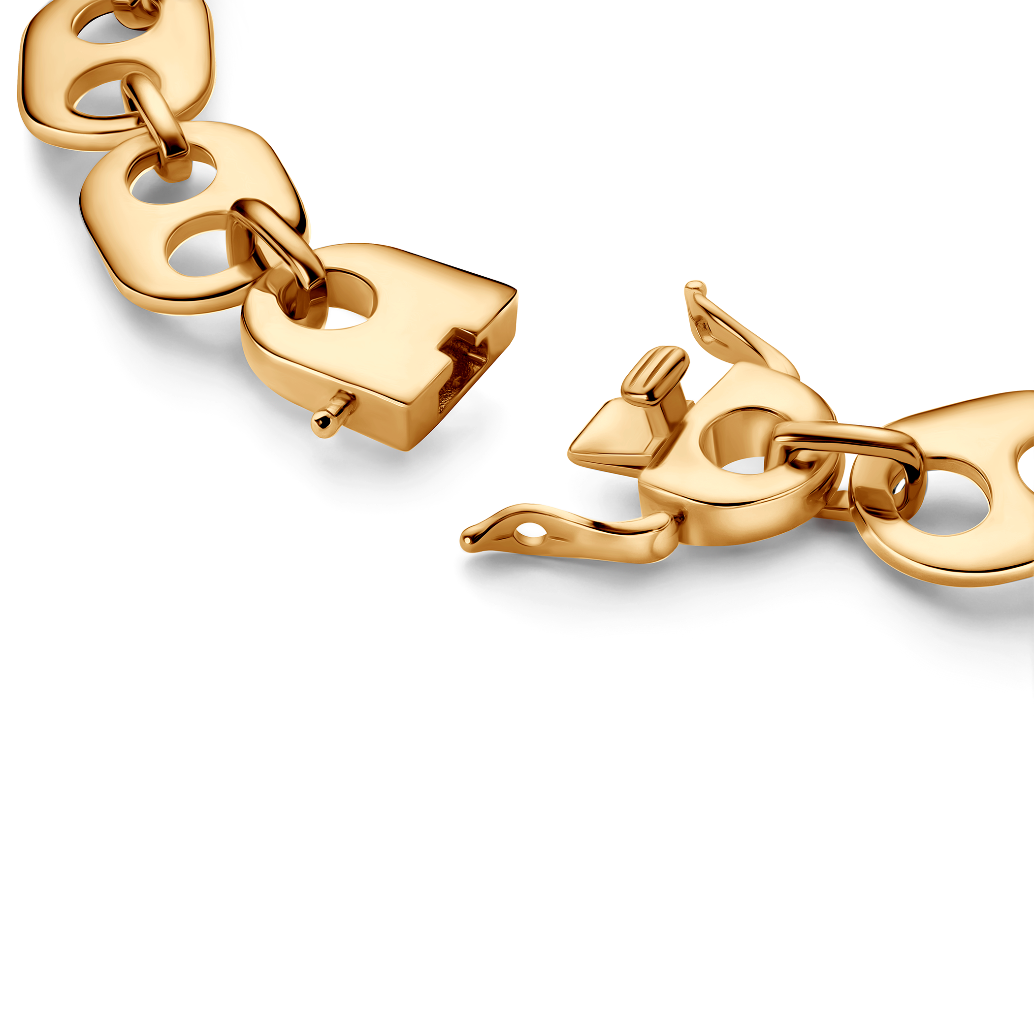 Naszyjnik srebrny Prismé, pozłacany