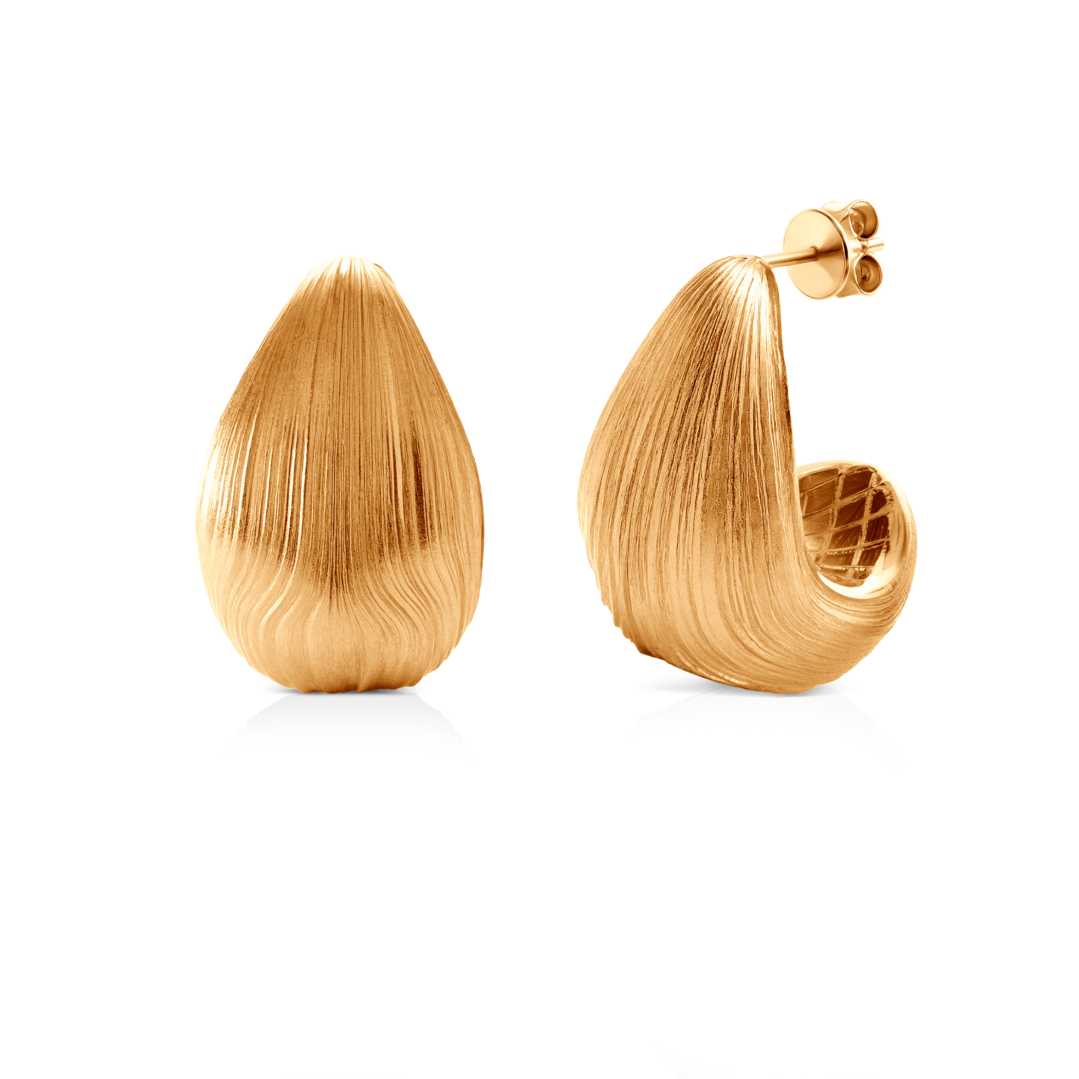 Kolczyki srebrne Luneé, pozłacane