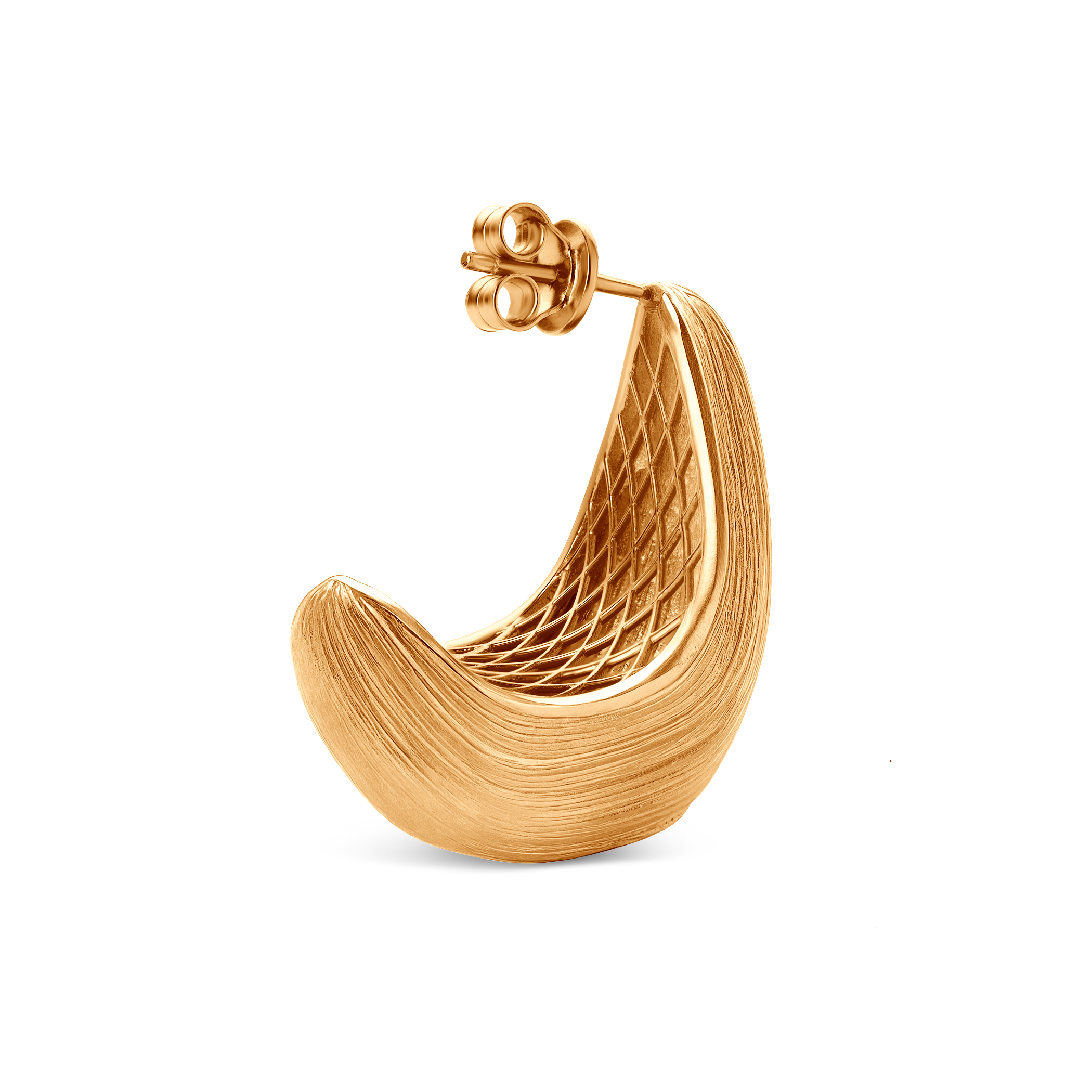 Kolczyki srebrne Luneé, pozłacane