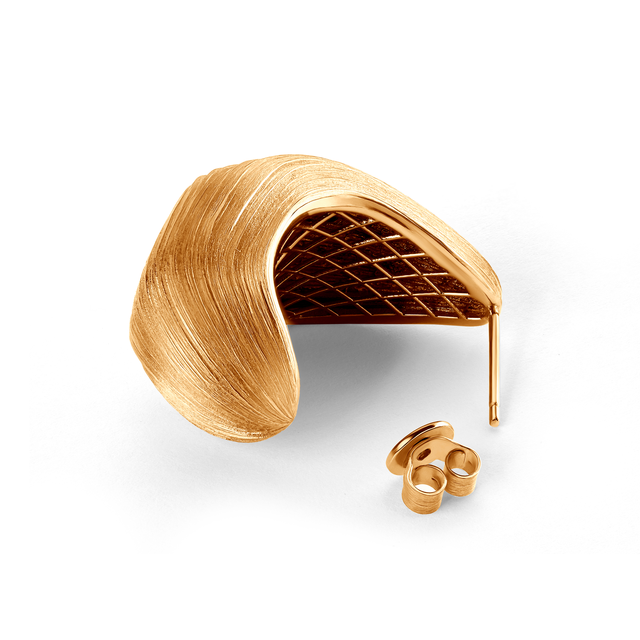 Kolczyki srebrne Luneé, pozłacane