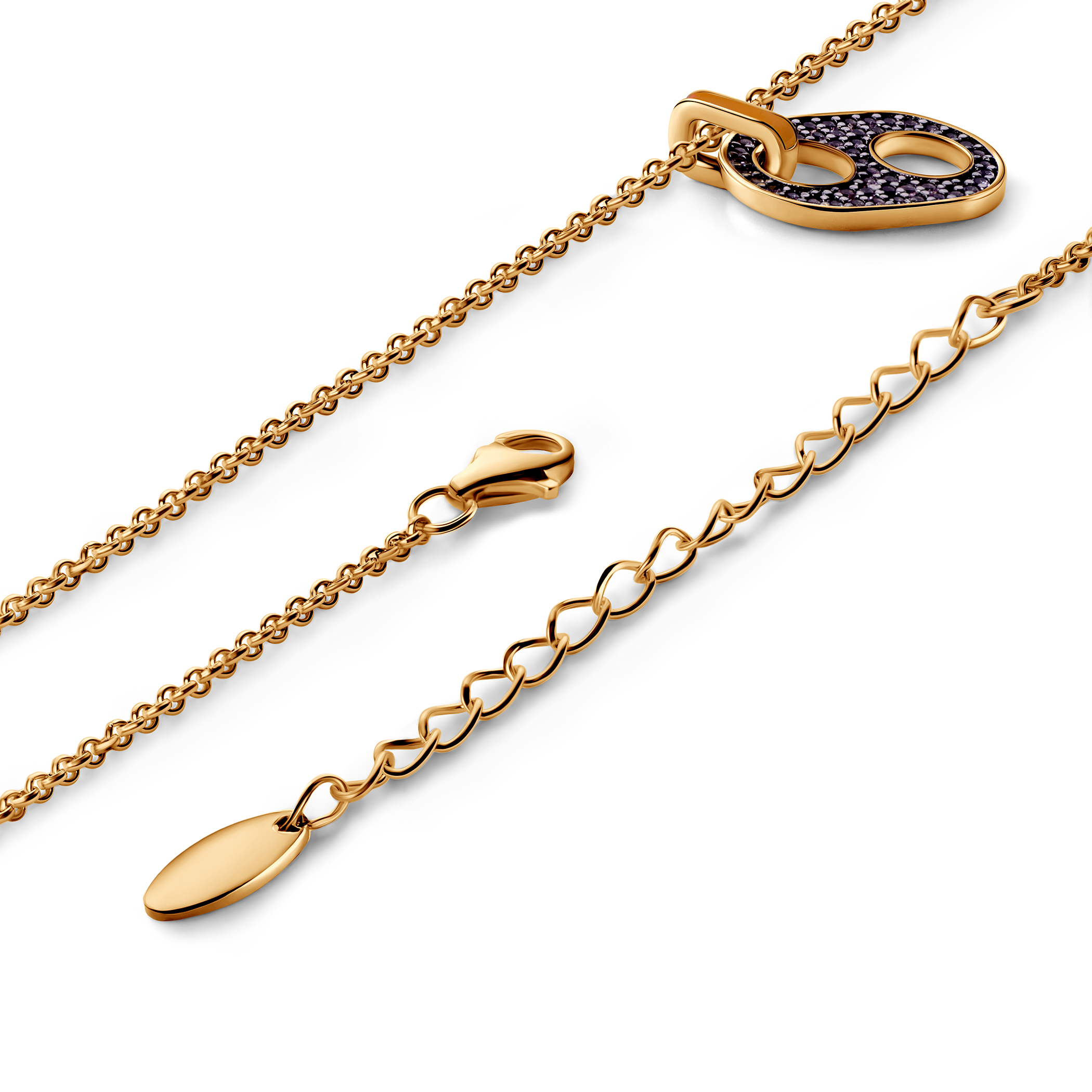 Prismé Halskette Silber vergoldet