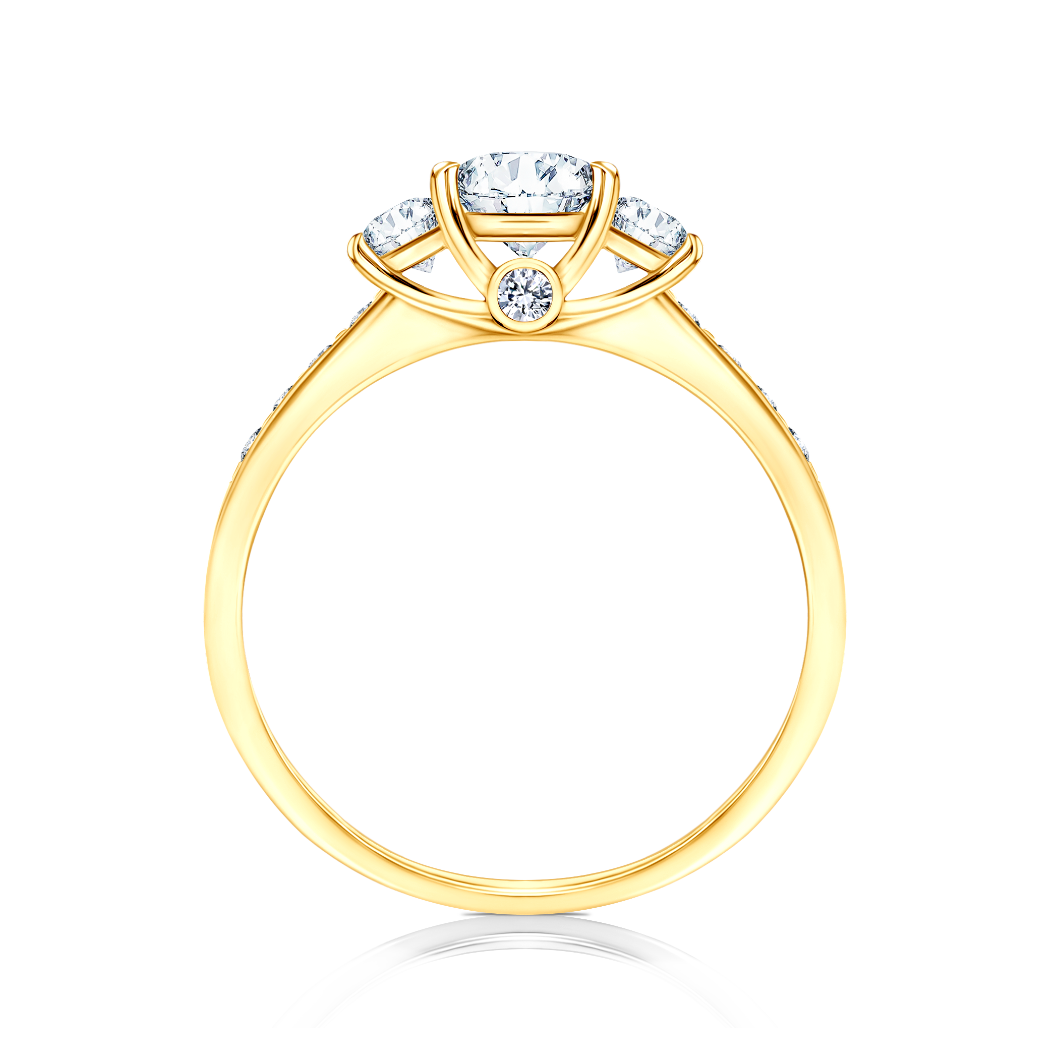 Pierścionek zaręczynowy Dream: złoty, diamenty