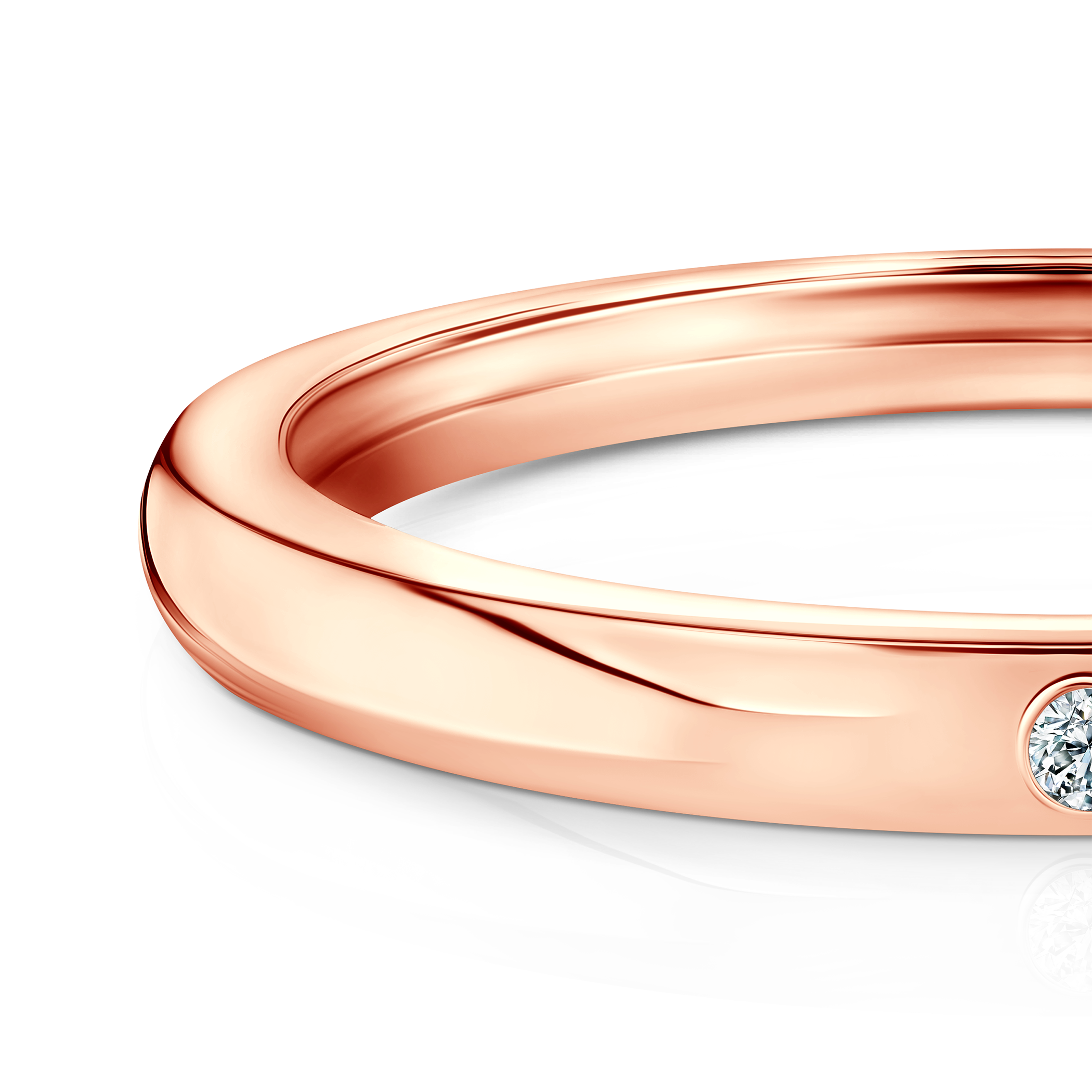 Pierścionek Symphony: różowe złoto, diament laboratoryjny