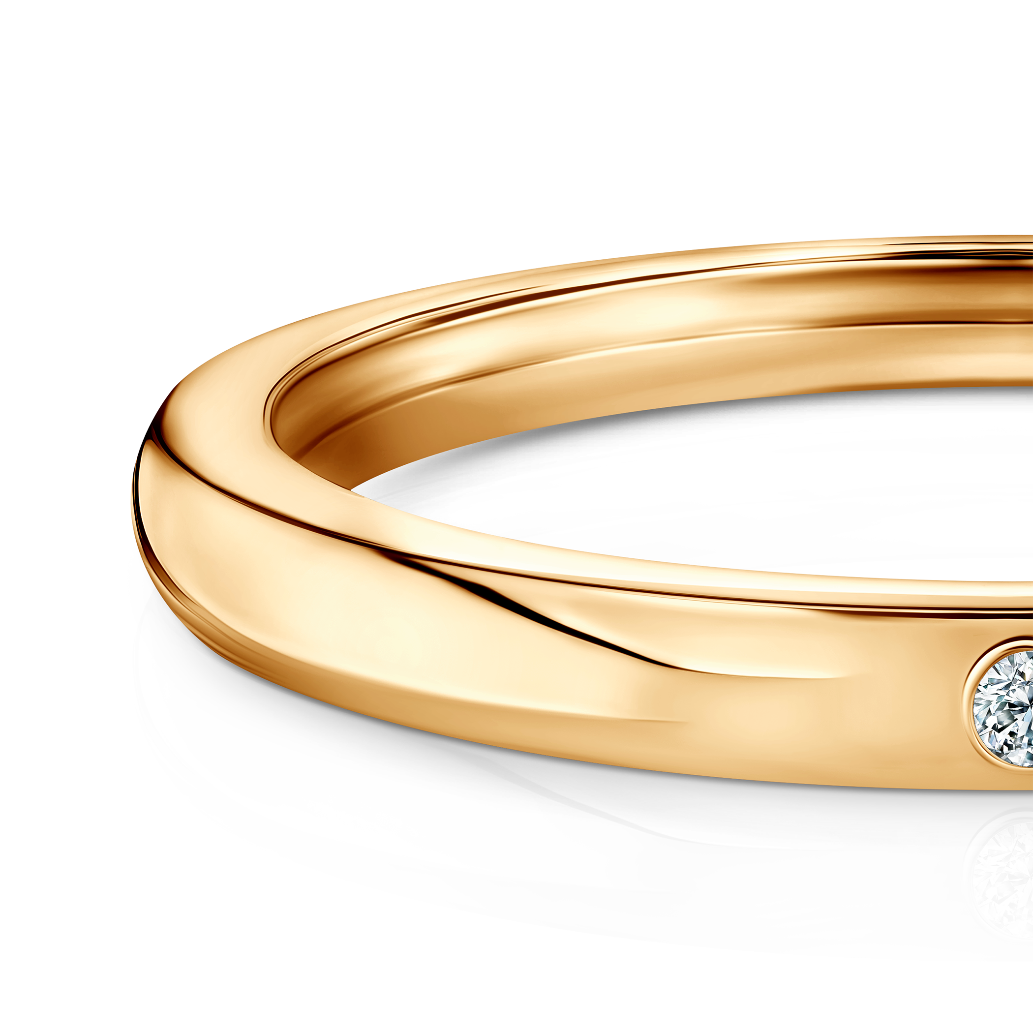 Pierścionek Symphony: złoty, diament laboratoryjny