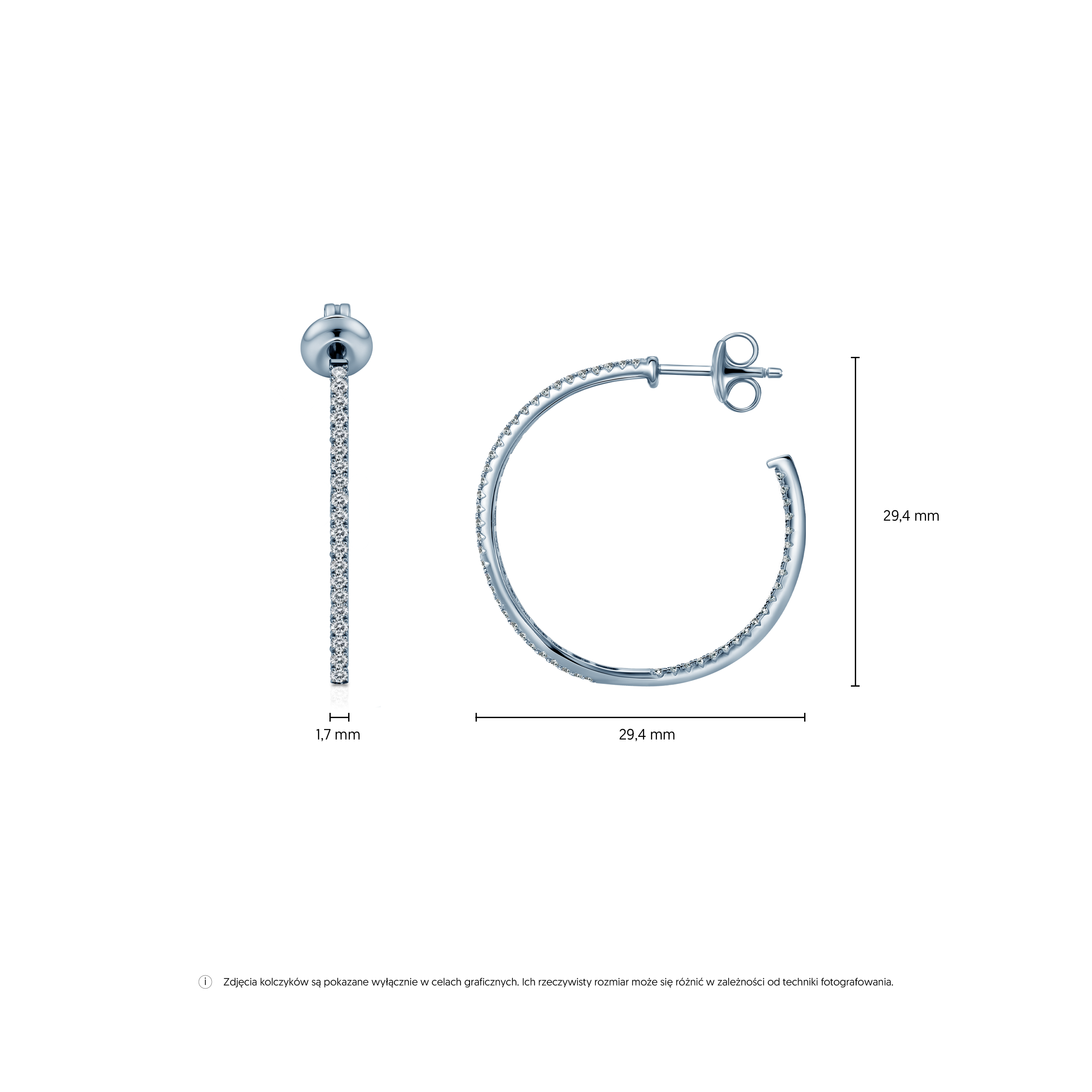 Kolczyki Savicki: srebrne, cyrkonie