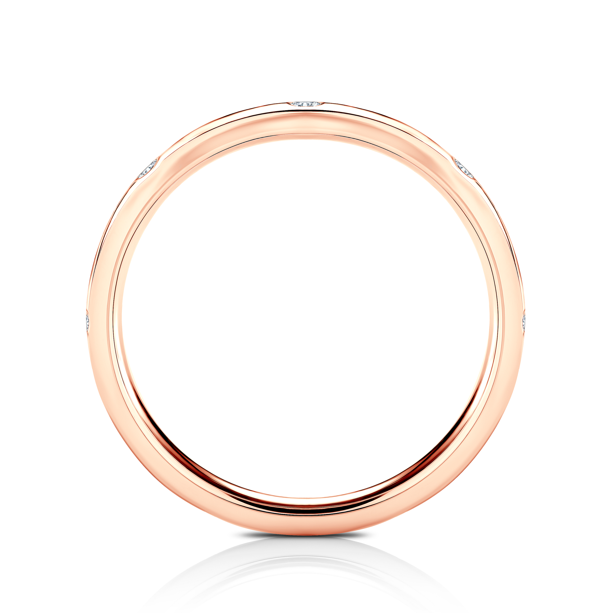 Pierścionek Symphony: różowe złoto, diamenty laboratoryjne