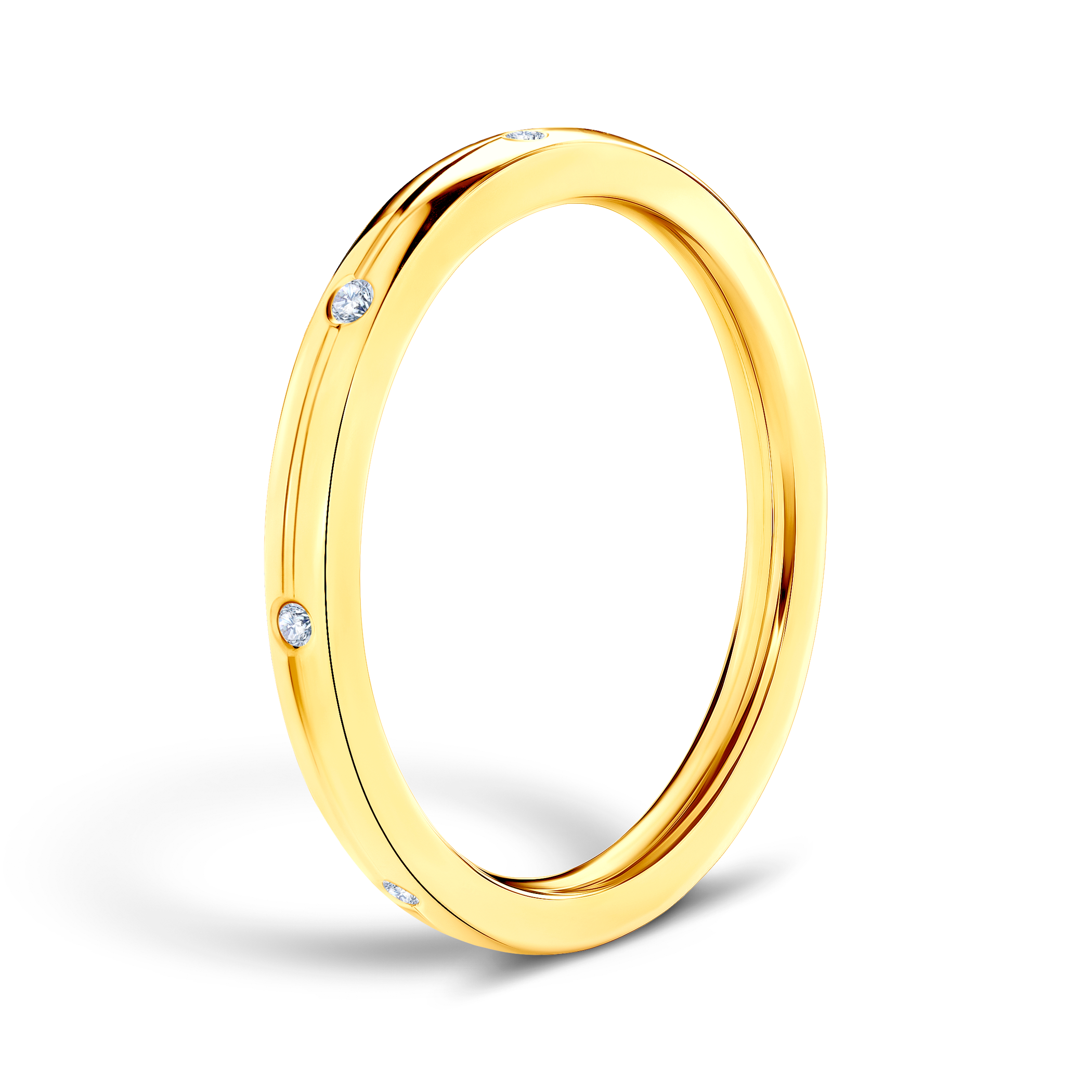 Pierścionek Symphony: złoty, diamenty
