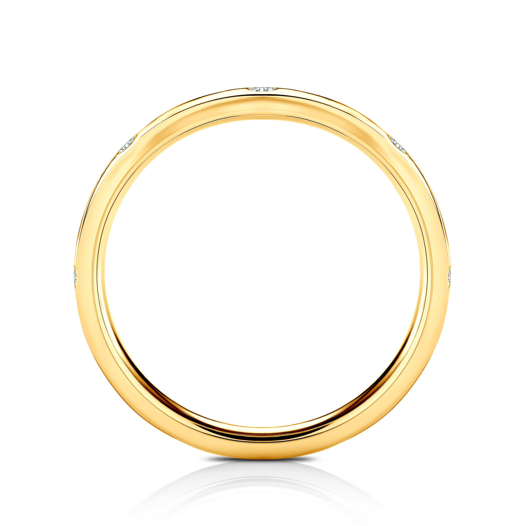 Pierścionek Symphony: złoty, diamenty laboratoryjne