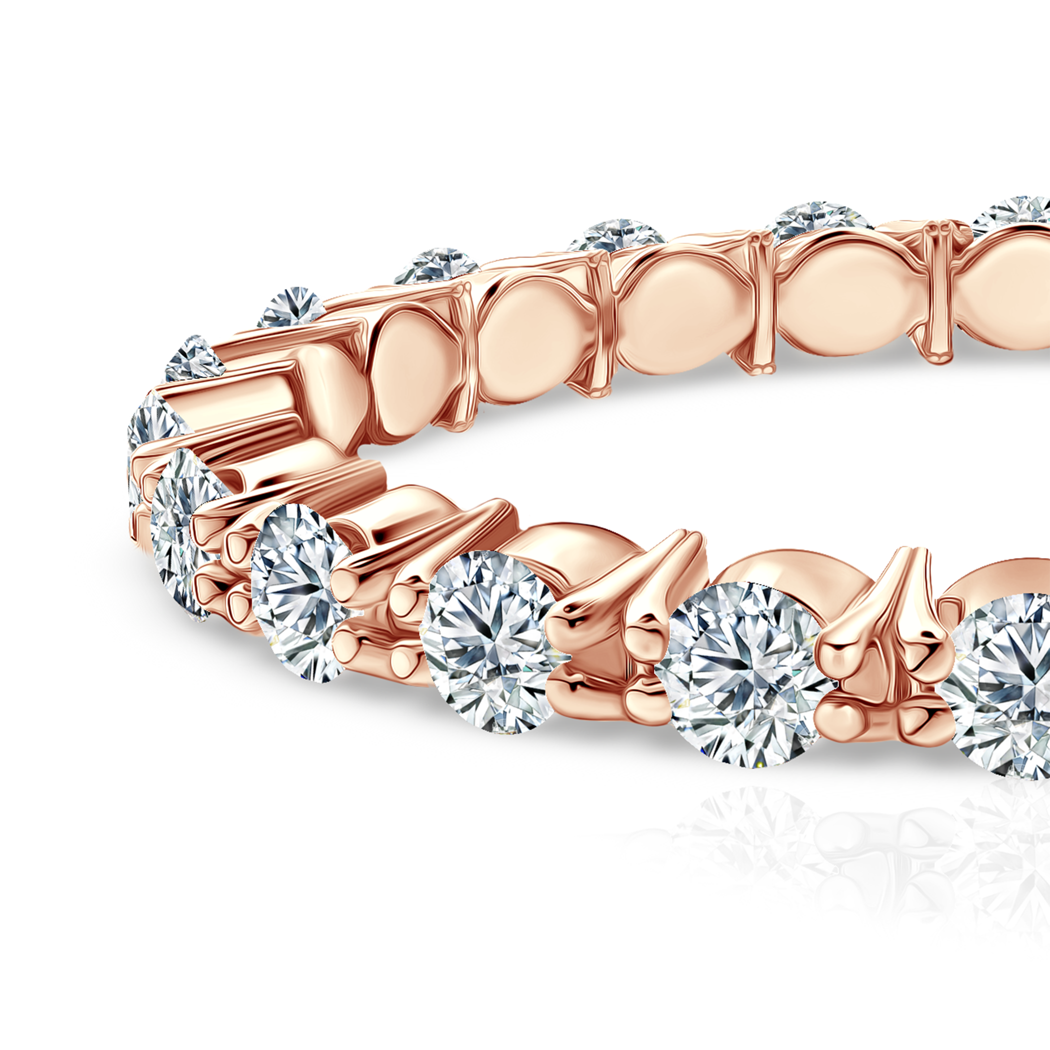 Pierścionek Symphony: różowe złoto, diamenty