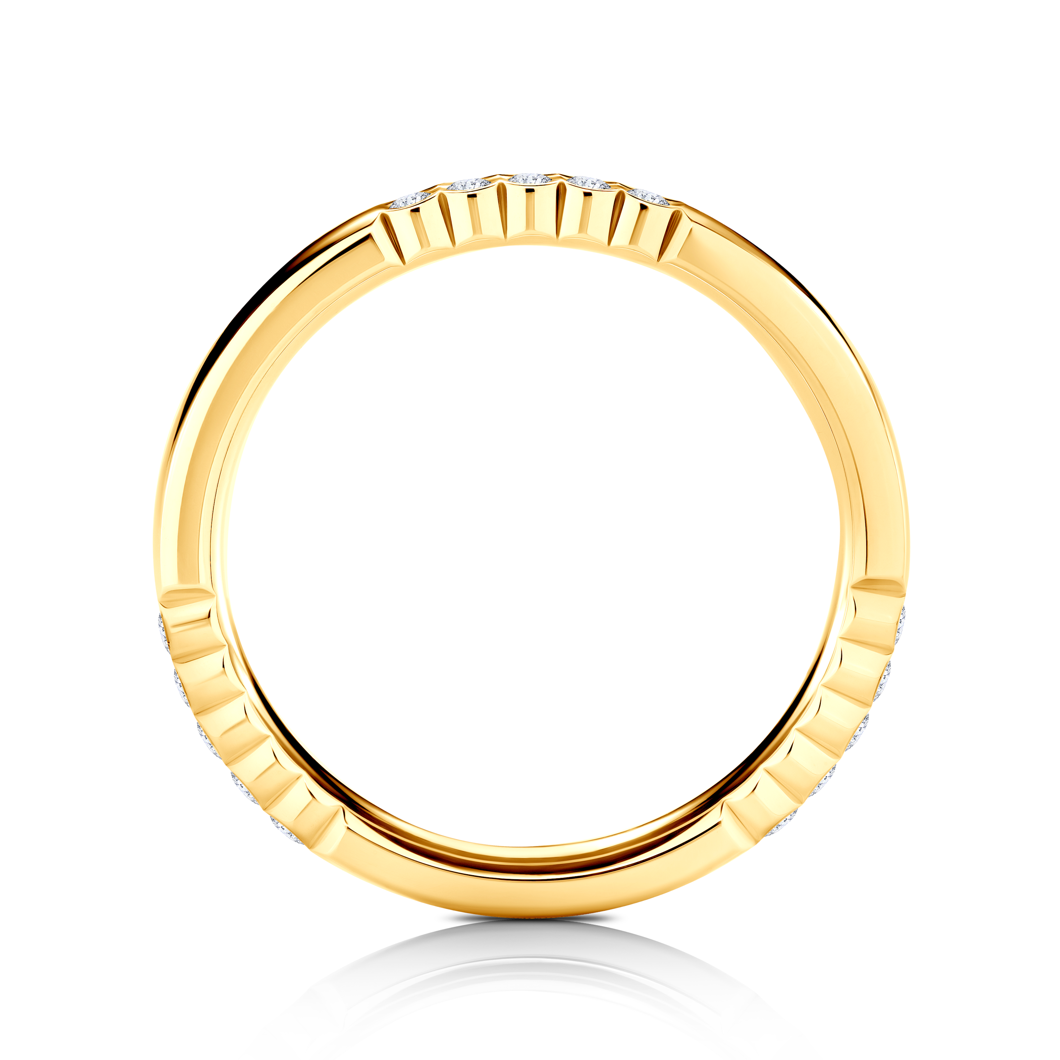 Pierścionek Symphony: złoty, diamenty laboratoryjne