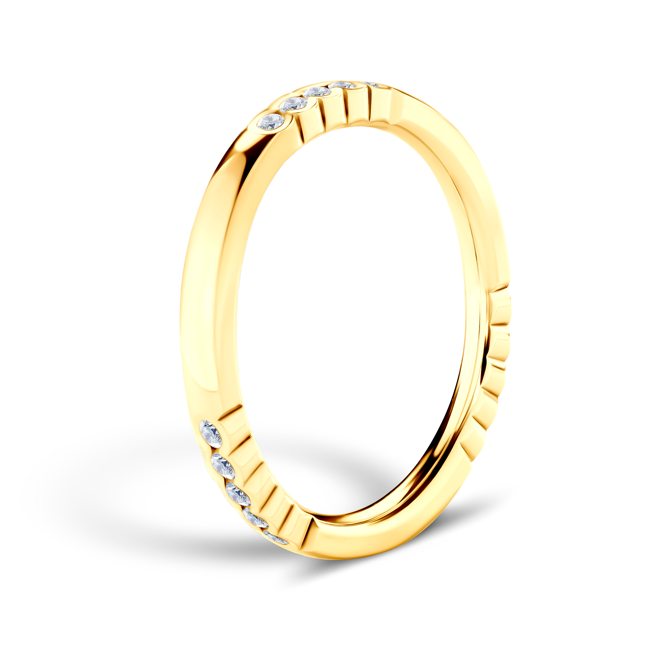 Pierścionek Symphony: złoty, diamenty laboratoryjne
