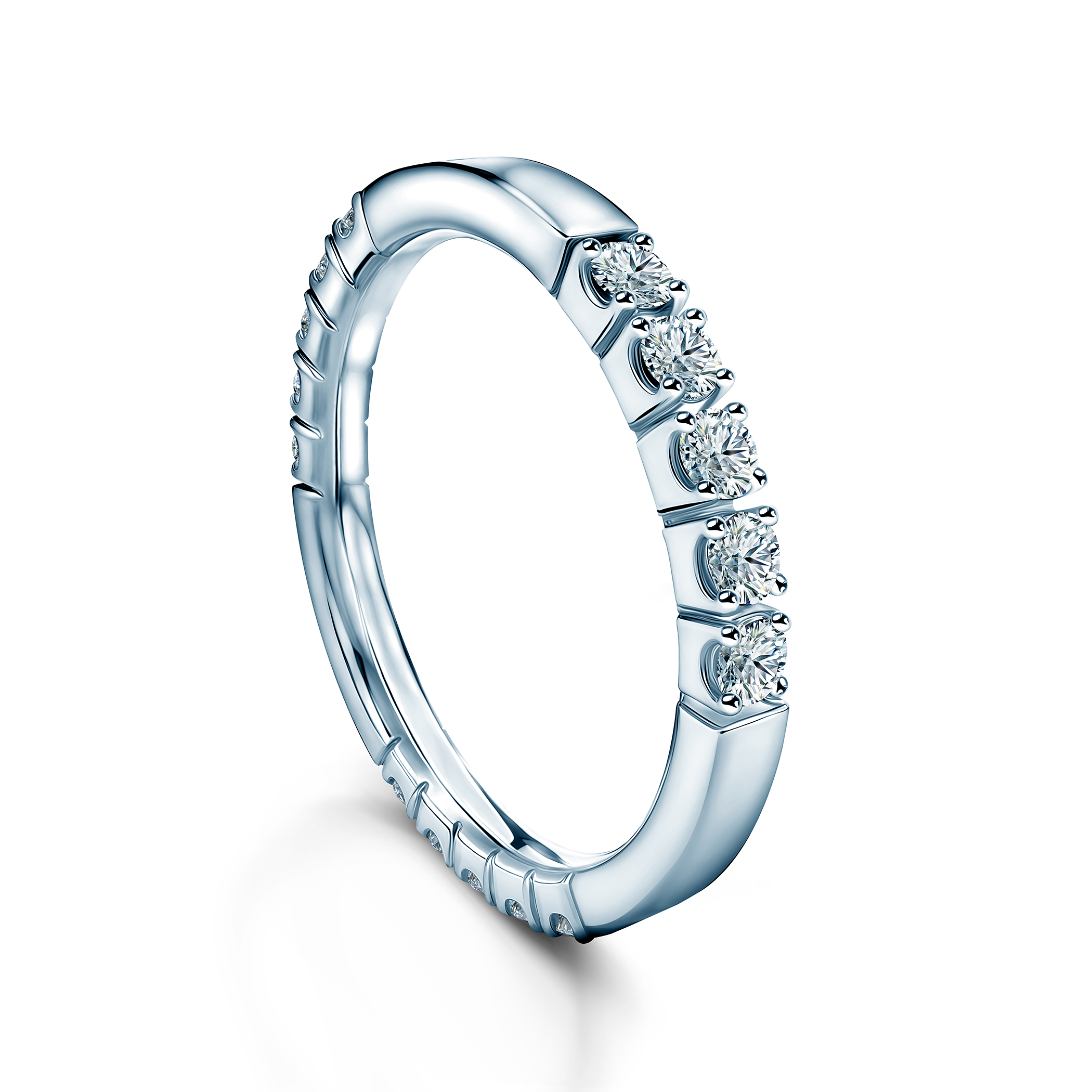 Pierścionek Symphony: białe złoto, diamenty