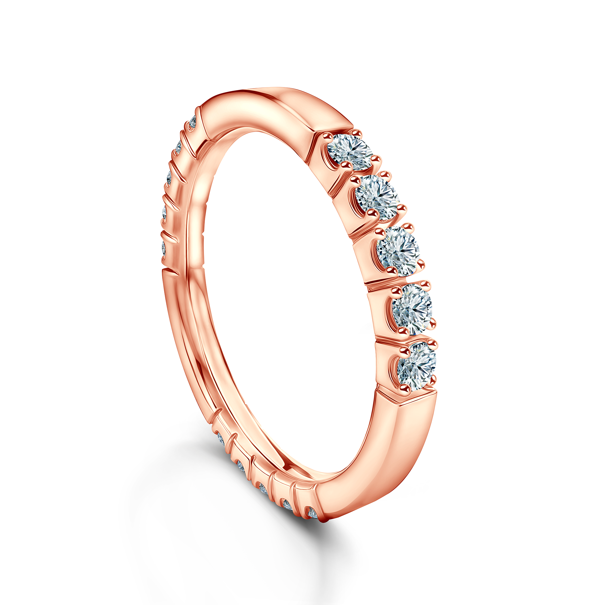 Pierścionek Symphony: różowe złoto, diamenty