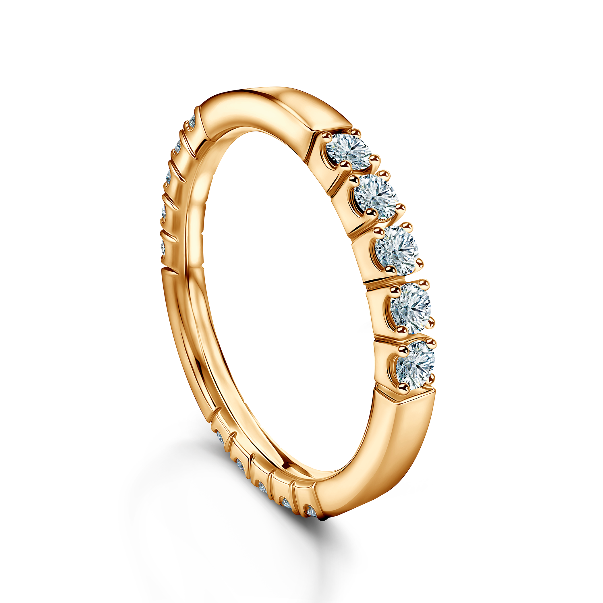 Pierścionek Symphony: złoty, diamenty