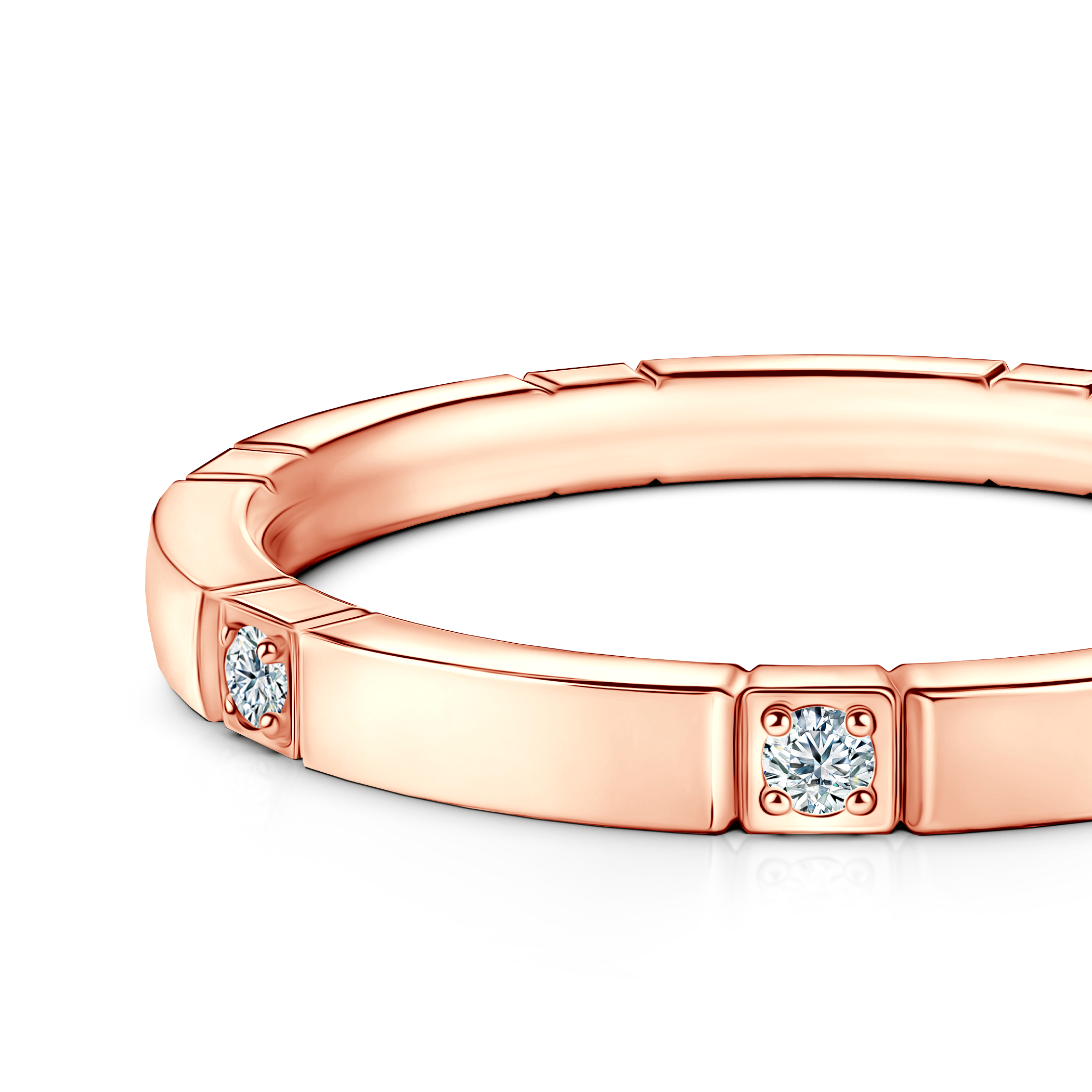 Pierścionek Symphony: różowe złoto, diamenty